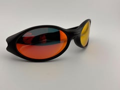 Vintage Oakley Jacket Black Matte Gold Lens 1999 Sunglasses