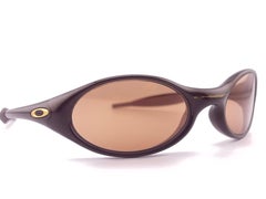 Vintage Oakley Jacket Metallic Brown Gold Lens 1999 Sunglasses