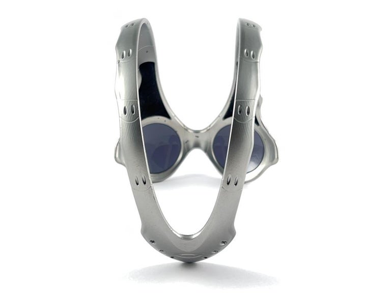 Vintage Oakley Over The Top Black Mirror Lens 2000 Sunglasses For