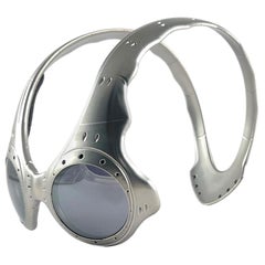 Occhiali da sole vintage Oakley Over The Top con lenti a specchio nere 2000