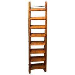 Vintage  Oakwood Ladder Library Steps Prov. Parc Monceau