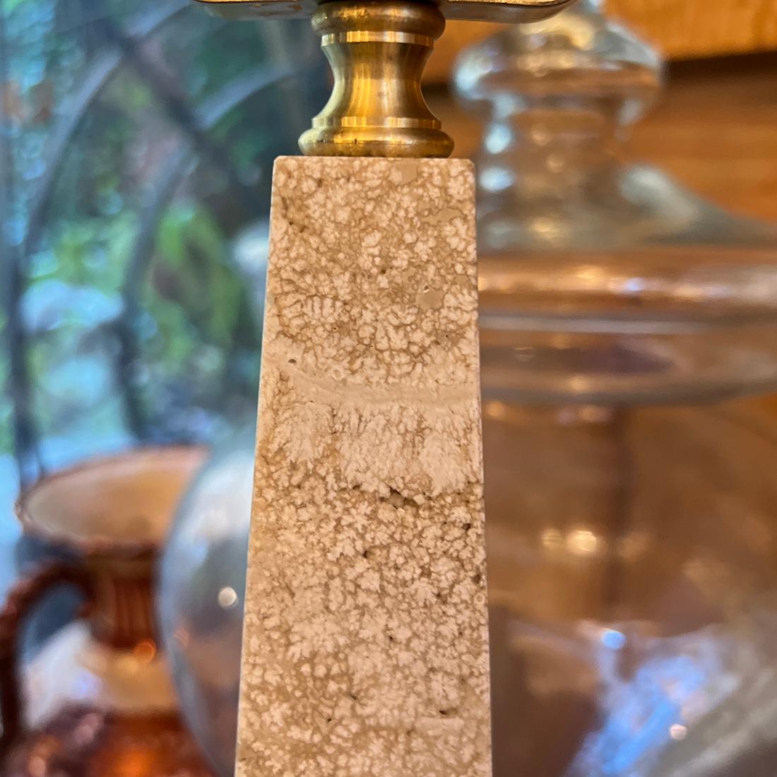Italian Vintage Obelisk Table Lamp For Sale