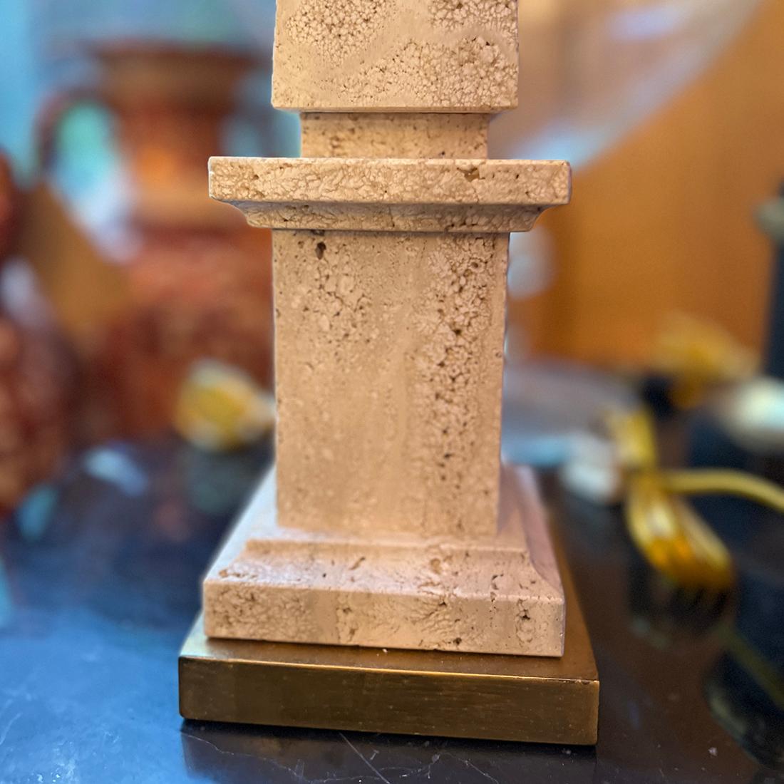 Mid-20th Century Vintage Obelisk Table Lamp For Sale