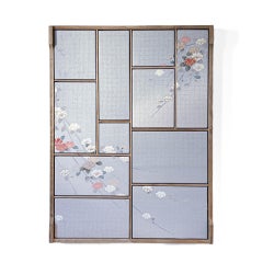 Vintage obi textile art " Camellia ~ Serendipity ~ " by ikasu Blue, Japan