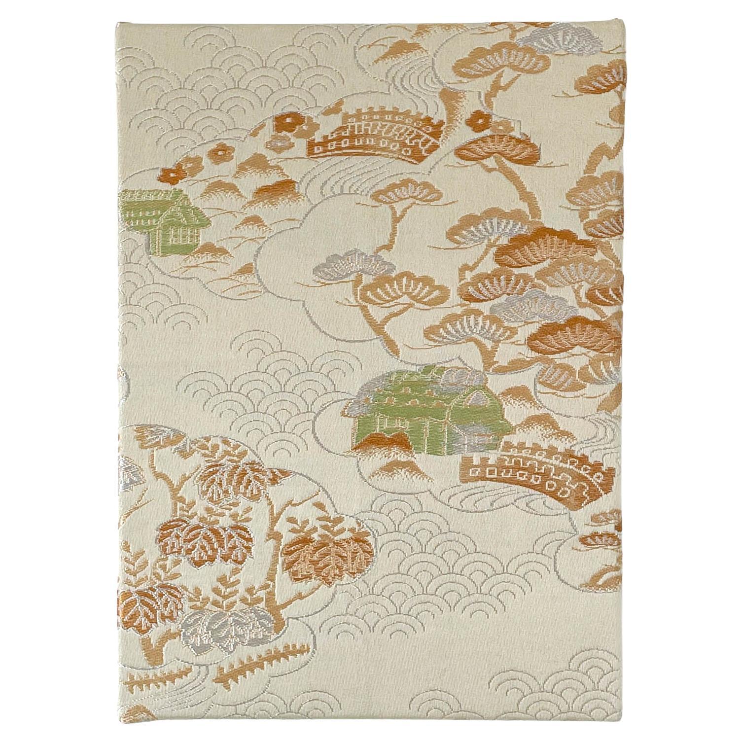 Obi textile vintage "Golden Landscape ~Perennity~" par ikasu Gold, Japon