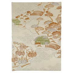 Obi textile vintage "Golden Landscape ~Perennity~" par ikasu Gold, Japon
