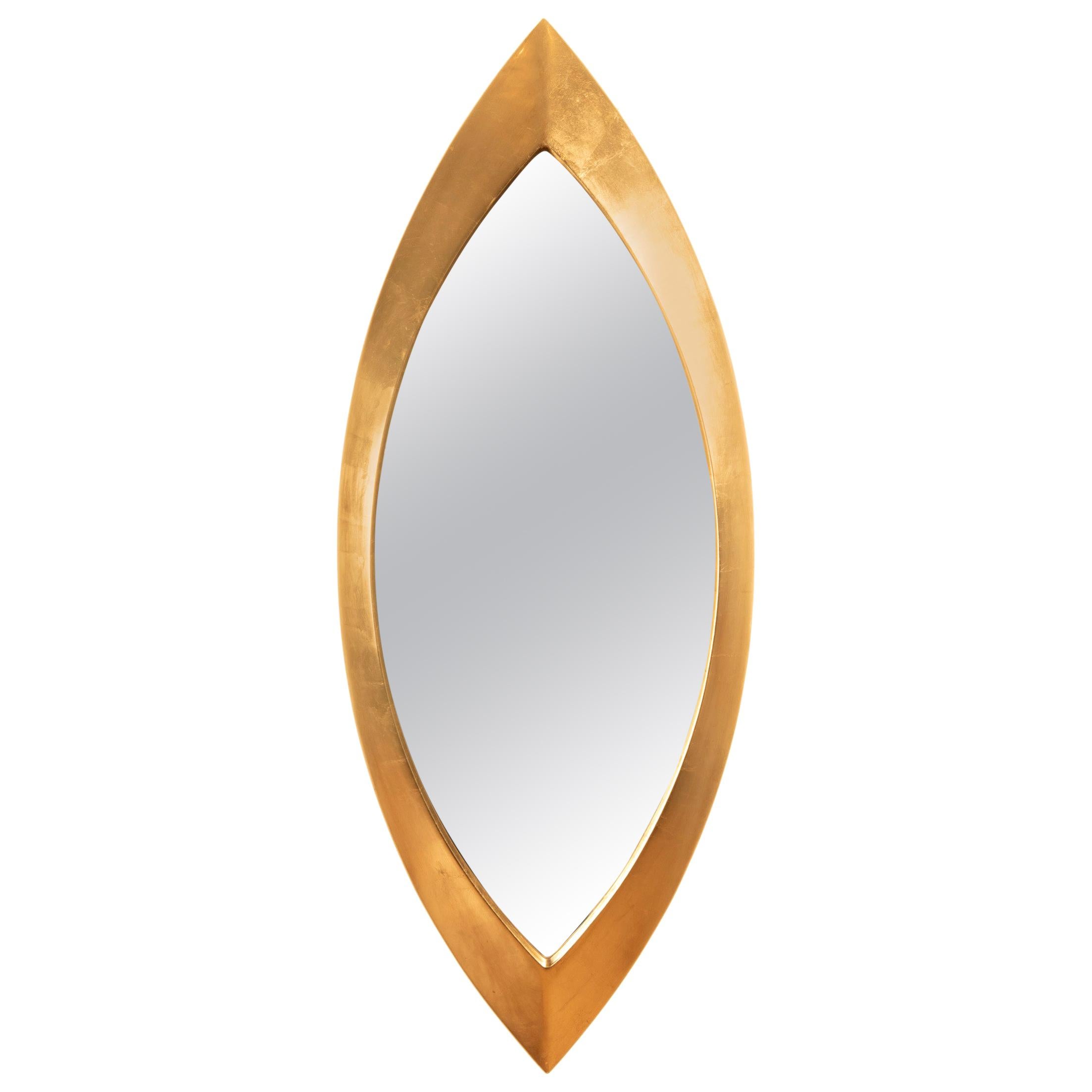Vintage Oblong Mirror in Gold Leaf After Hans-Agne Jakobsson