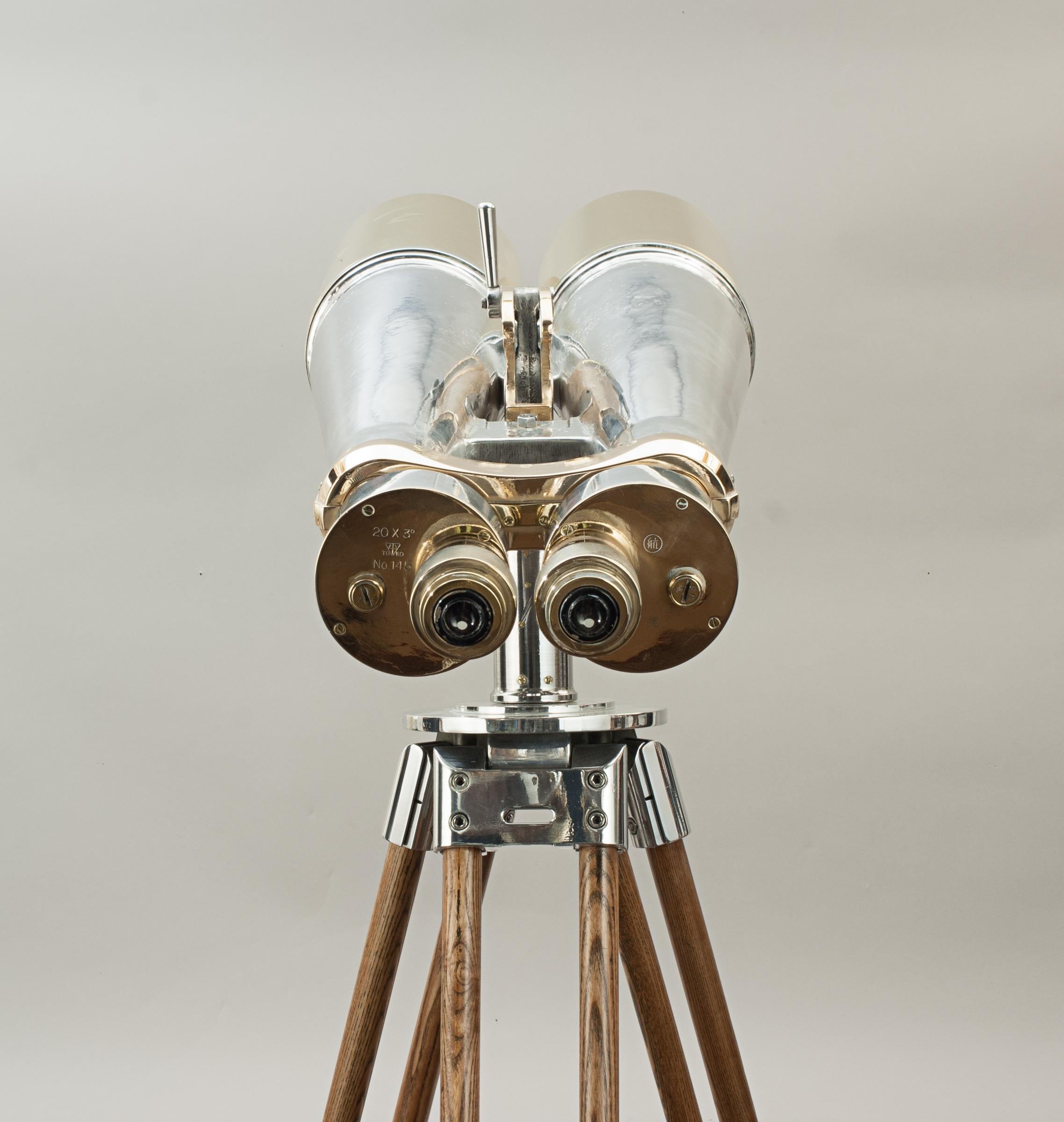 Industrial Vintage Observation Binoculars by Toko, Japan, 20 X 120 For Sale
