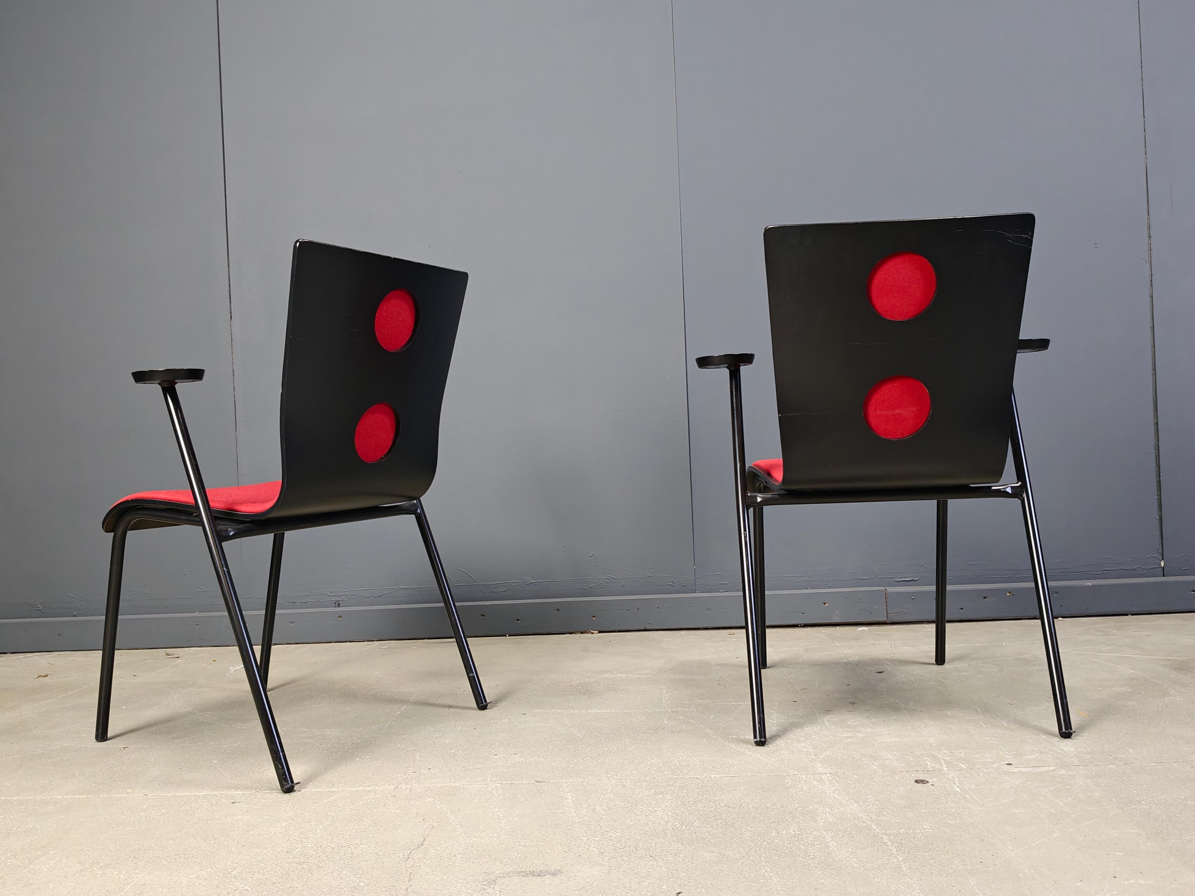 Belga Sedie Occhio vintage di Roel Vandebeek per Drisag, anni 2000 - set di 6 in vendita