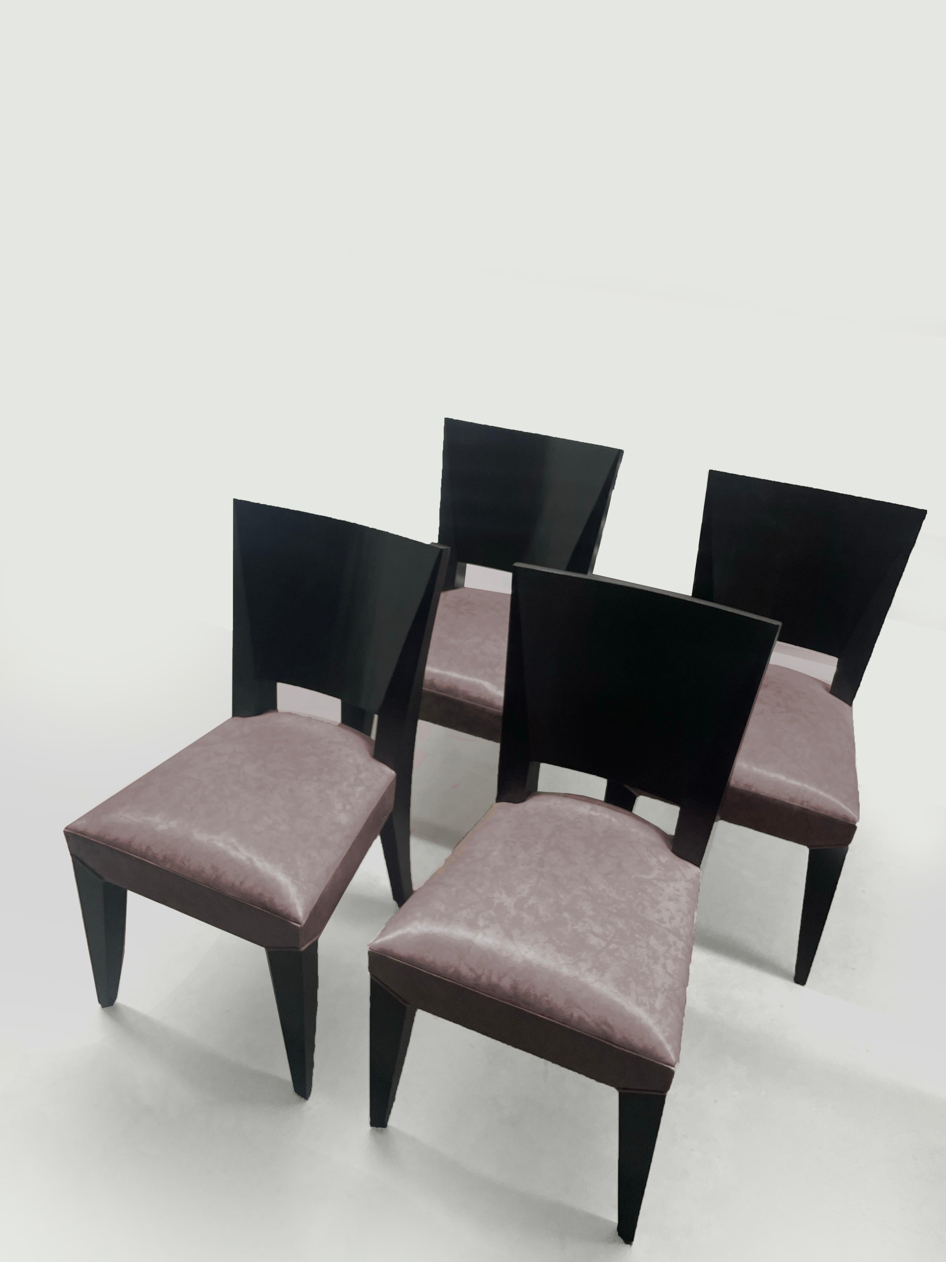Leather Vintage Ocean Dining Table Set By Dakota Jackson For Sale