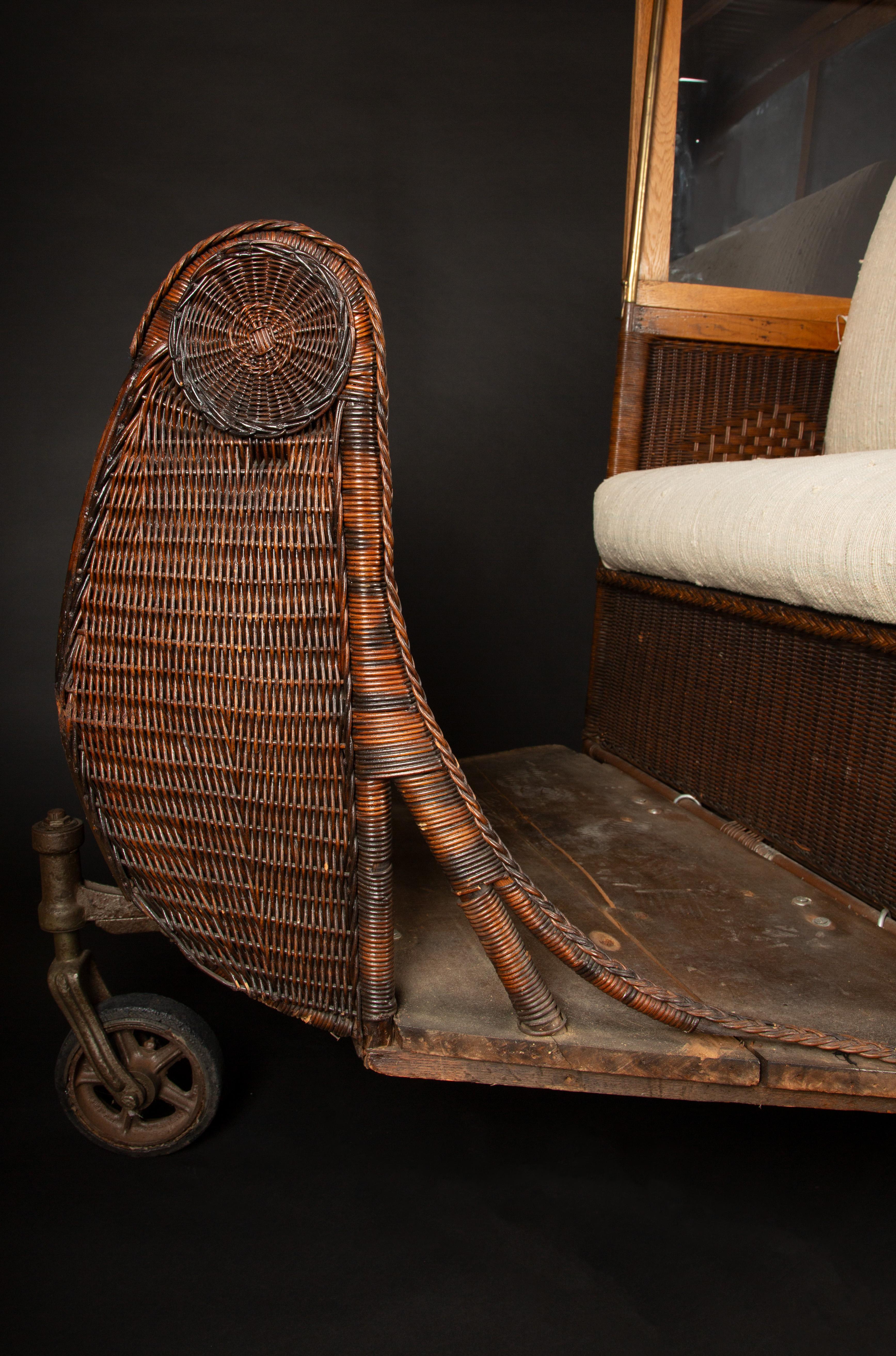 Vintage Ocean Rolling Chair Co. Inc. Boardwalk Cart: A Timeless Seaside Treasure For Sale 7