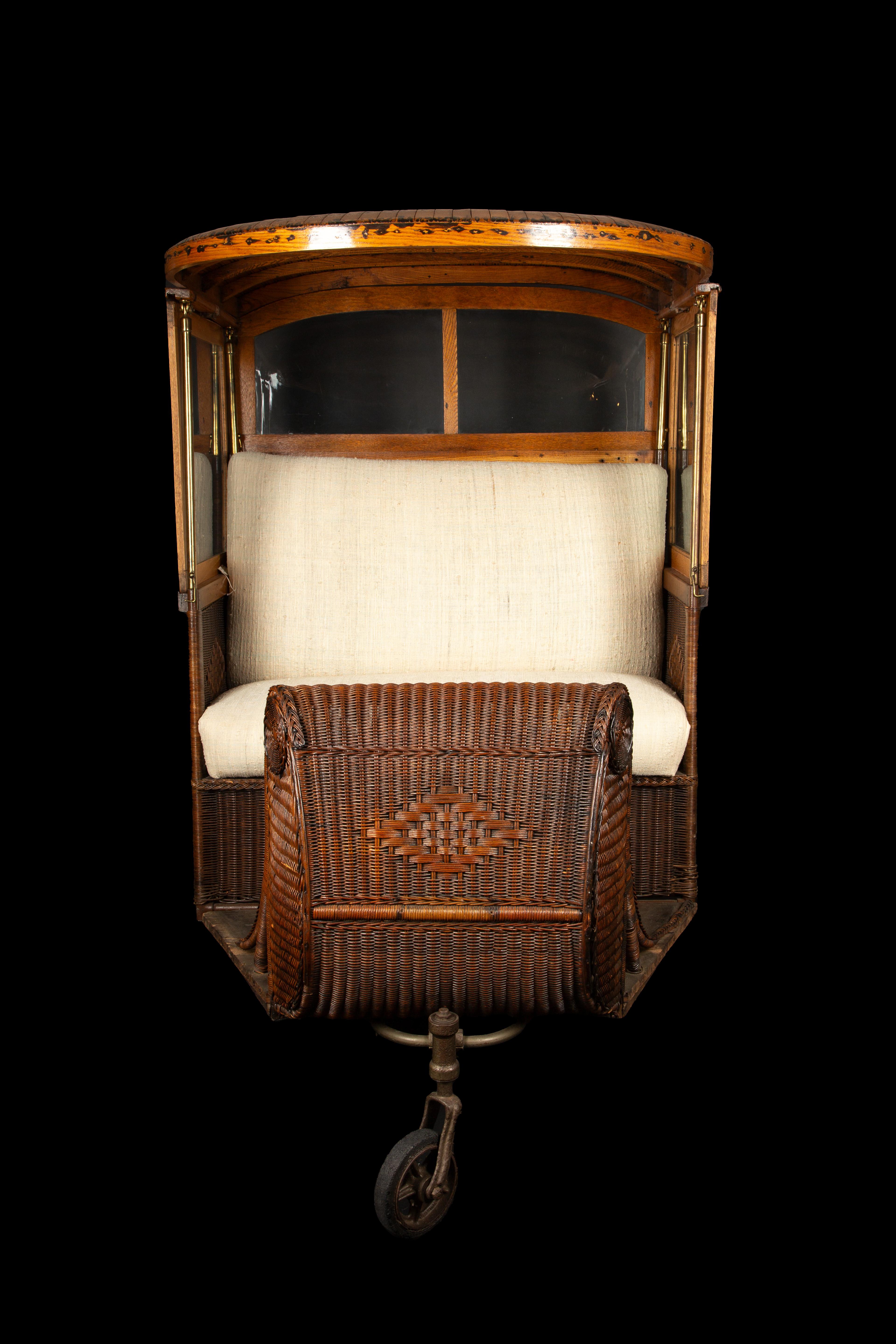 American Vintage Ocean Rolling Chair Co. Inc. Boardwalk Cart: A Timeless Seaside Treasure For Sale