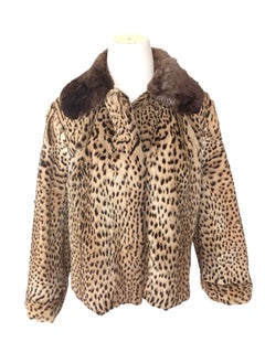 Vintage Ocelot fur coat size 10