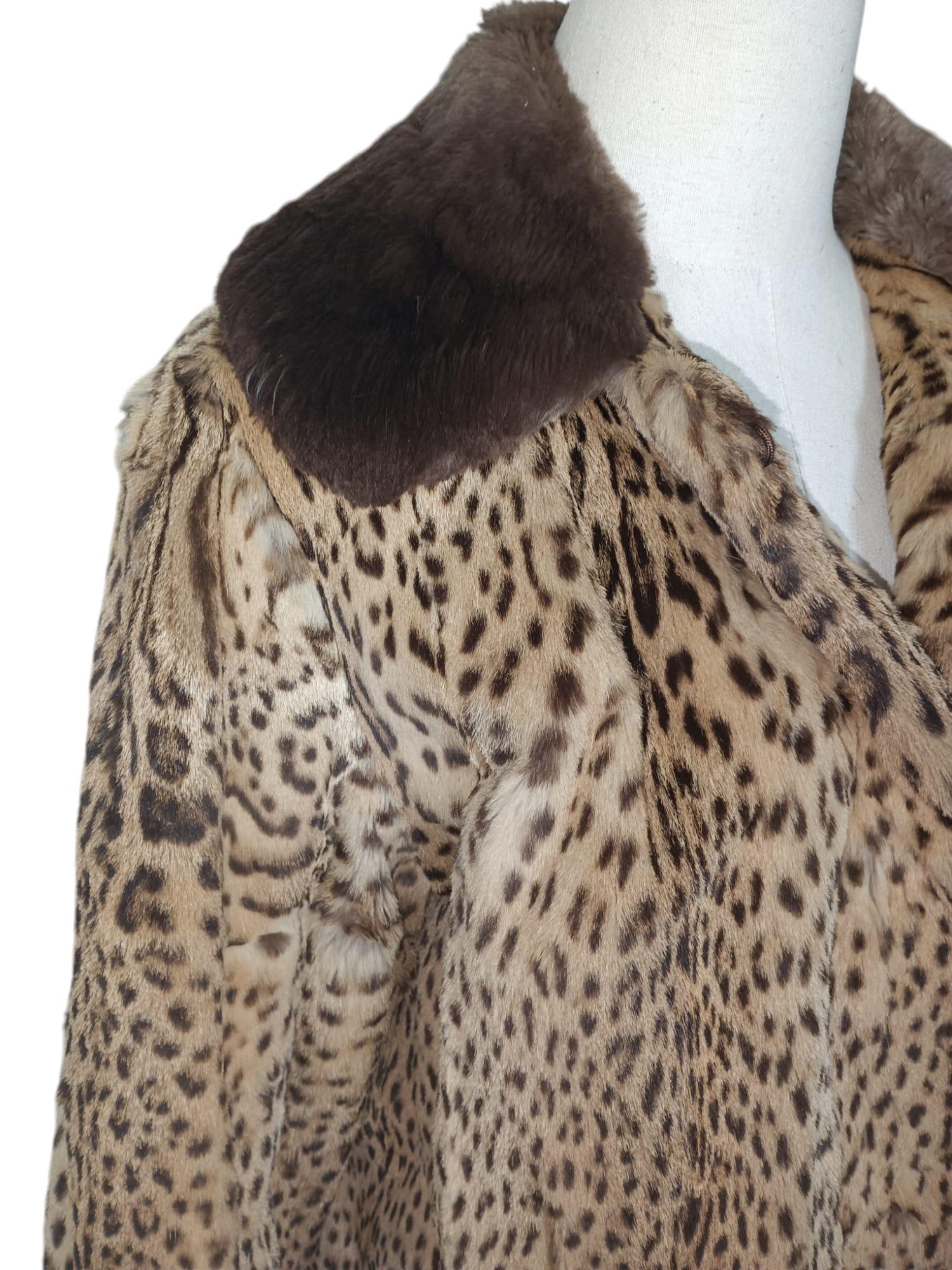 Women's Vintage Ocelot fur coat size 10