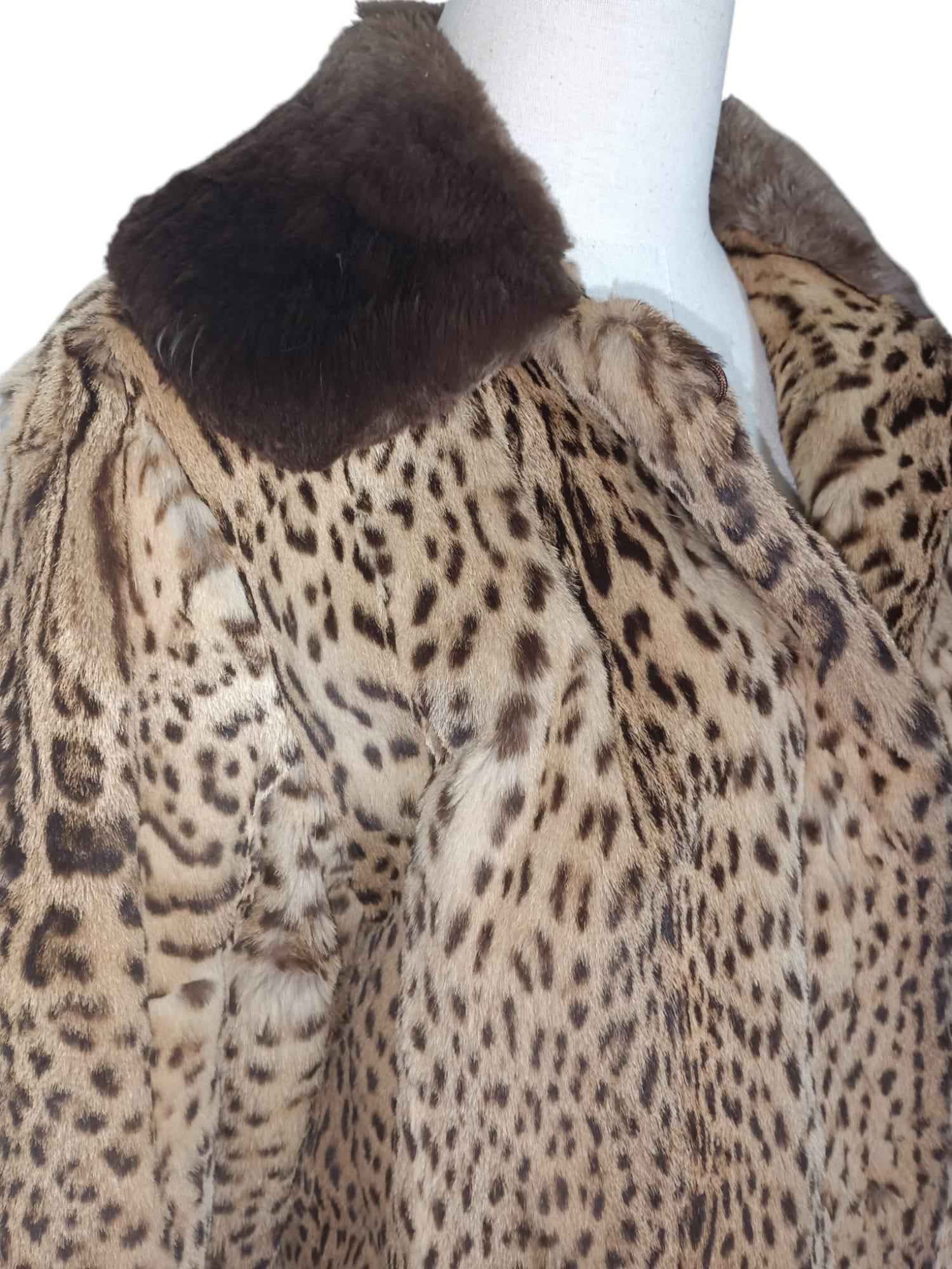 Vintage Ocelot fur coat size 10 1