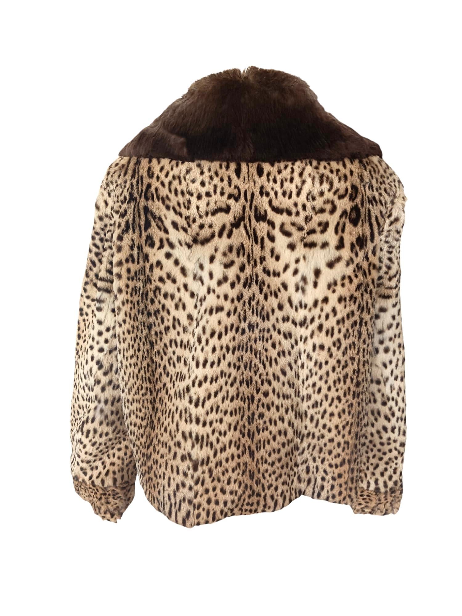 Vintage Ocelot fur coat size 10 3