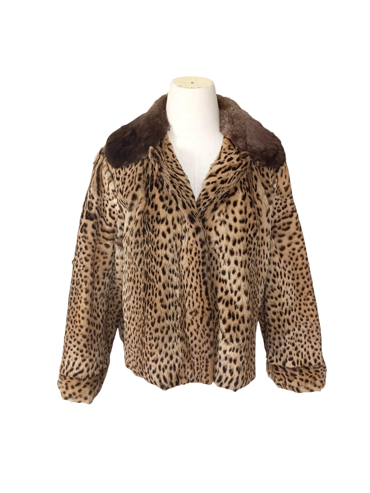 Vintage Ocelot fur coat size 10 4