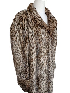 Vintage Ocelot fur coat size 12-14