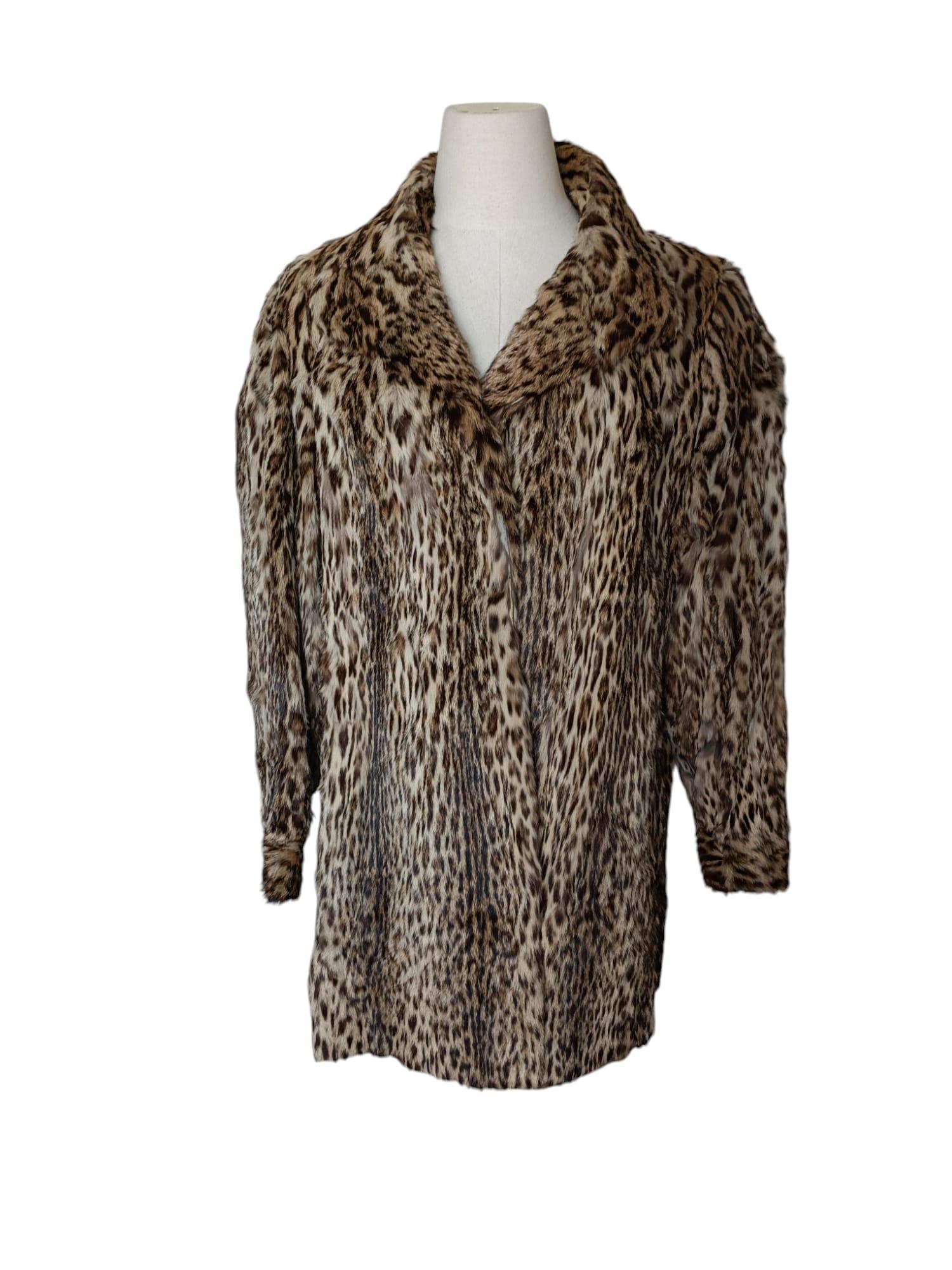 Vintage Ocelot fur coat size 12-14 For Sale 1