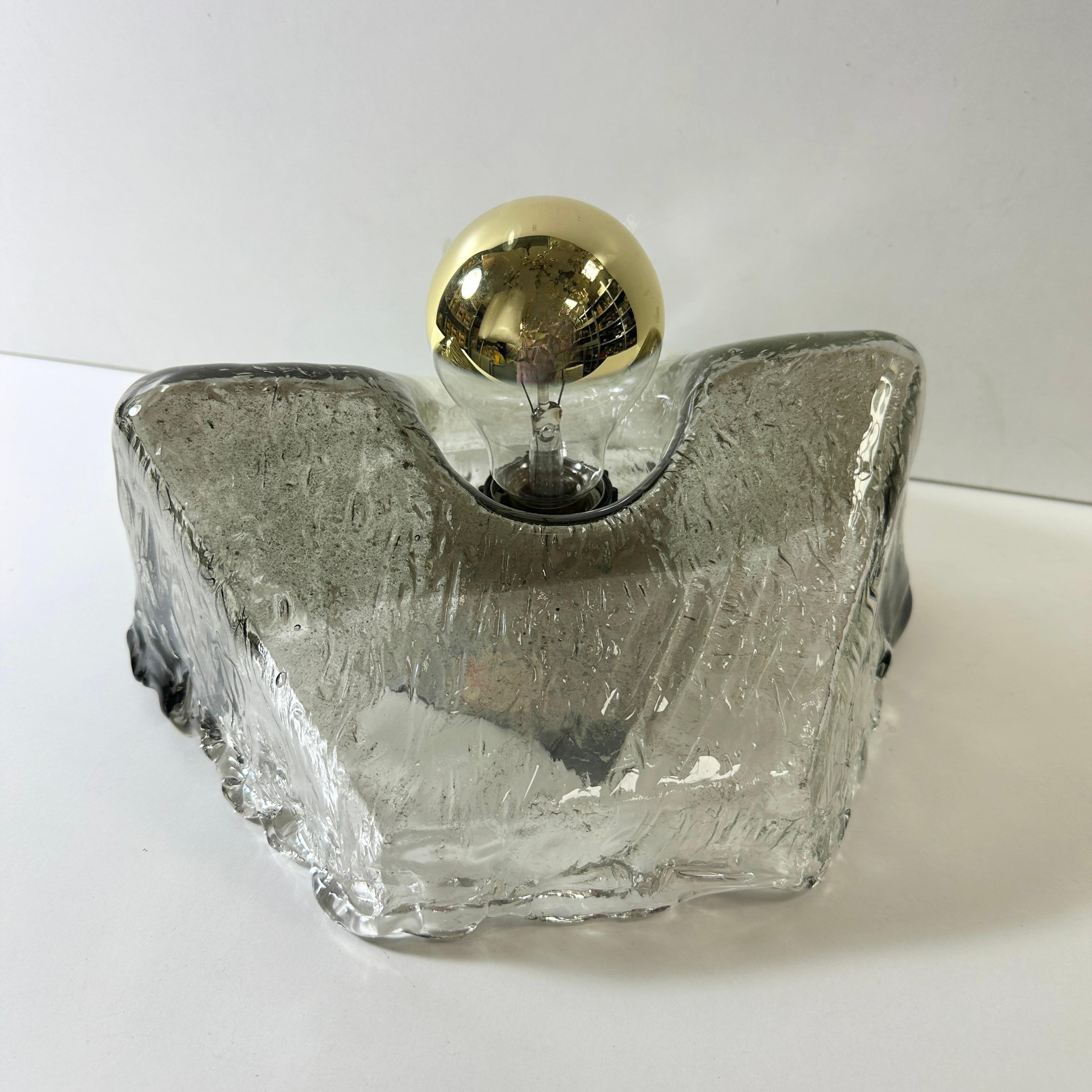 Vintage Octagon Murano Glass Flush Mount or Sconce MGP Vetreria Italy, 1970s In Good Condition For Sale In Nuernberg, DE