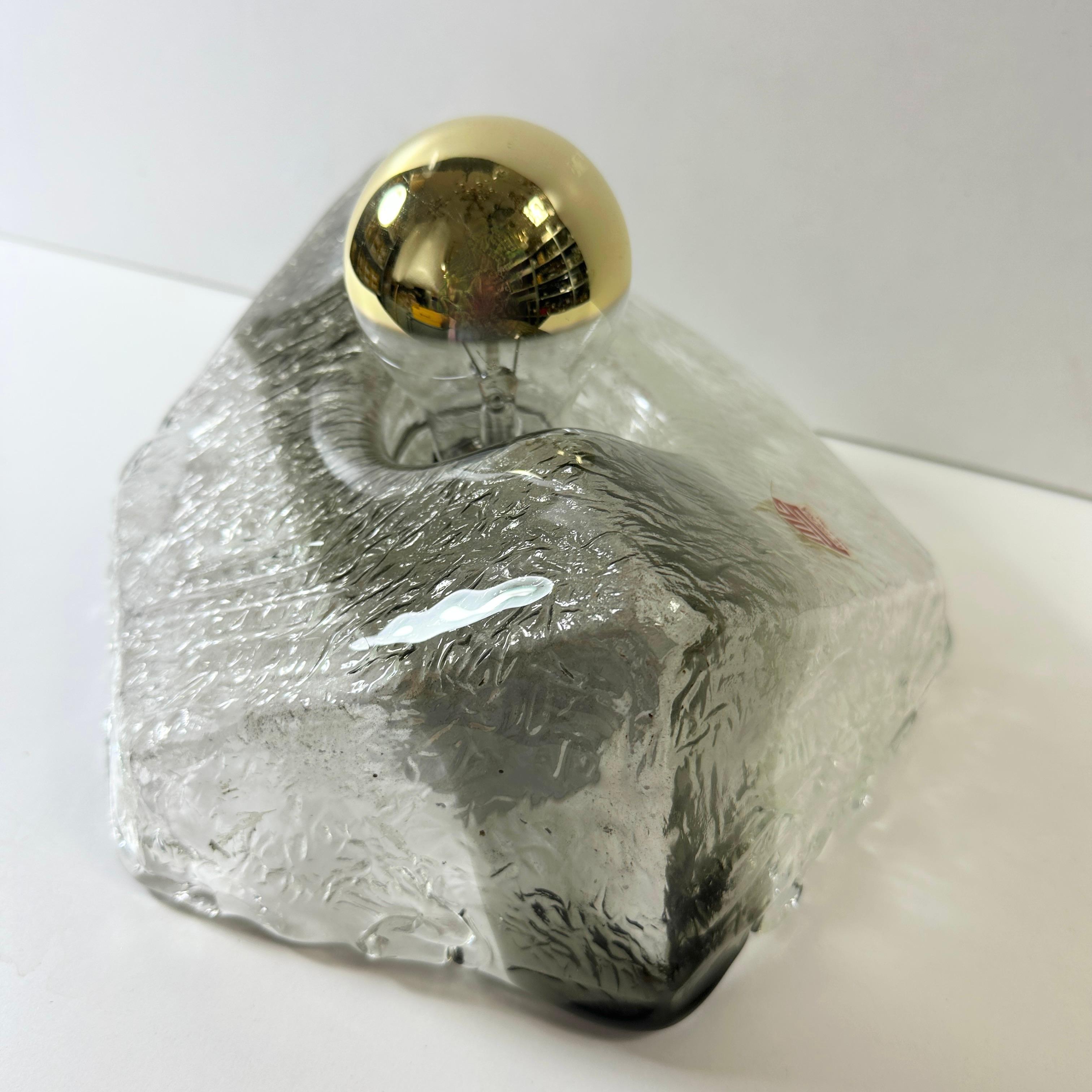 Late 20th Century Vintage Octagon Murano Glass Flush Mount or Sconce MGP Vetreria Italy, 1970s For Sale