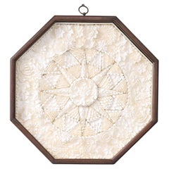 Vintage Octagon White Seashell Sailors Valentine
