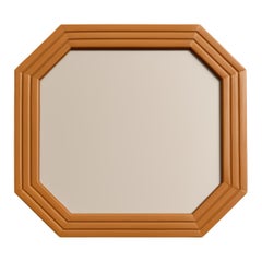 Vintage Octagonal Bamboo Wall Mirror