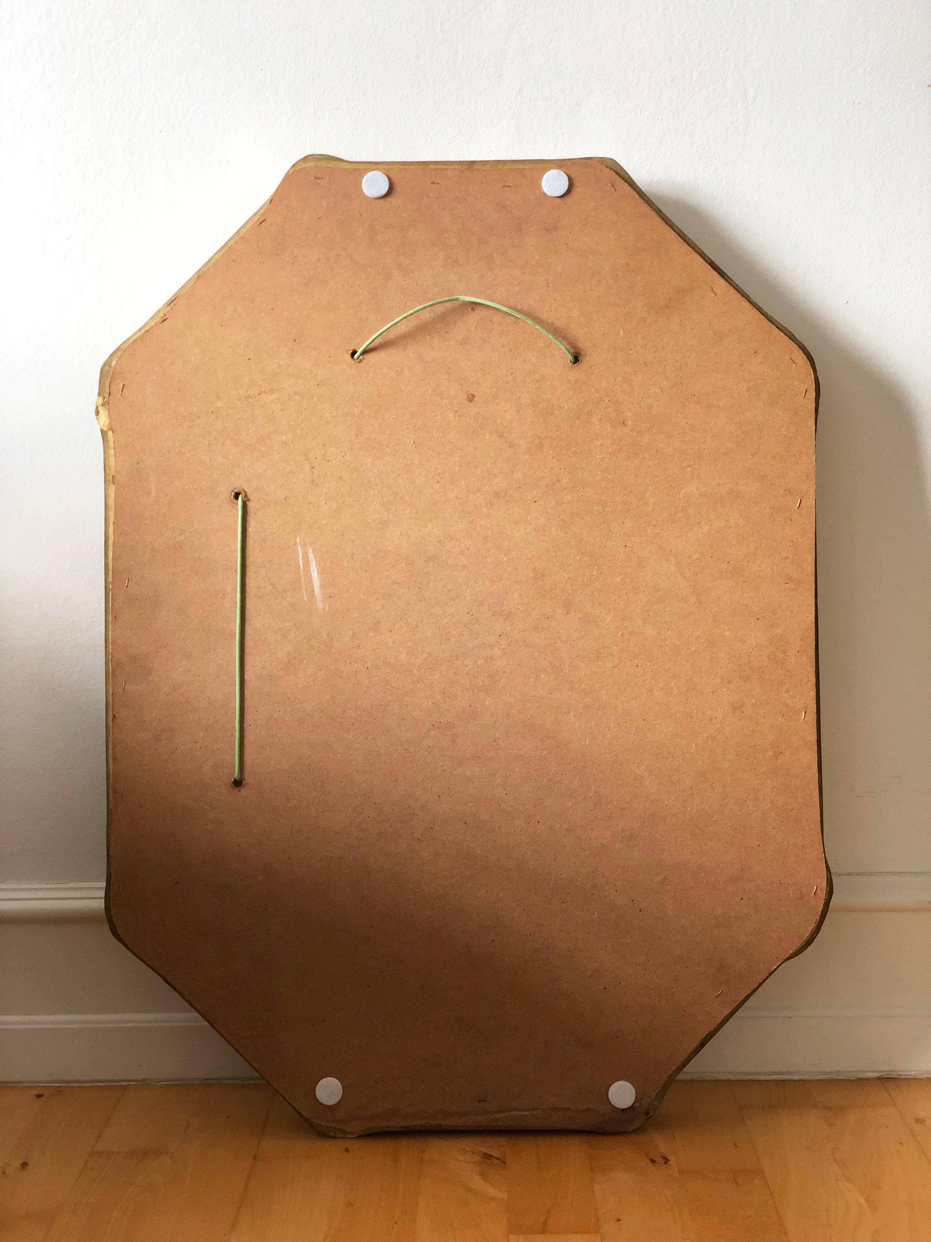 Vintage Achteckiger vergoldeter Spiegel mit Rosenakzenten im Angebot 1