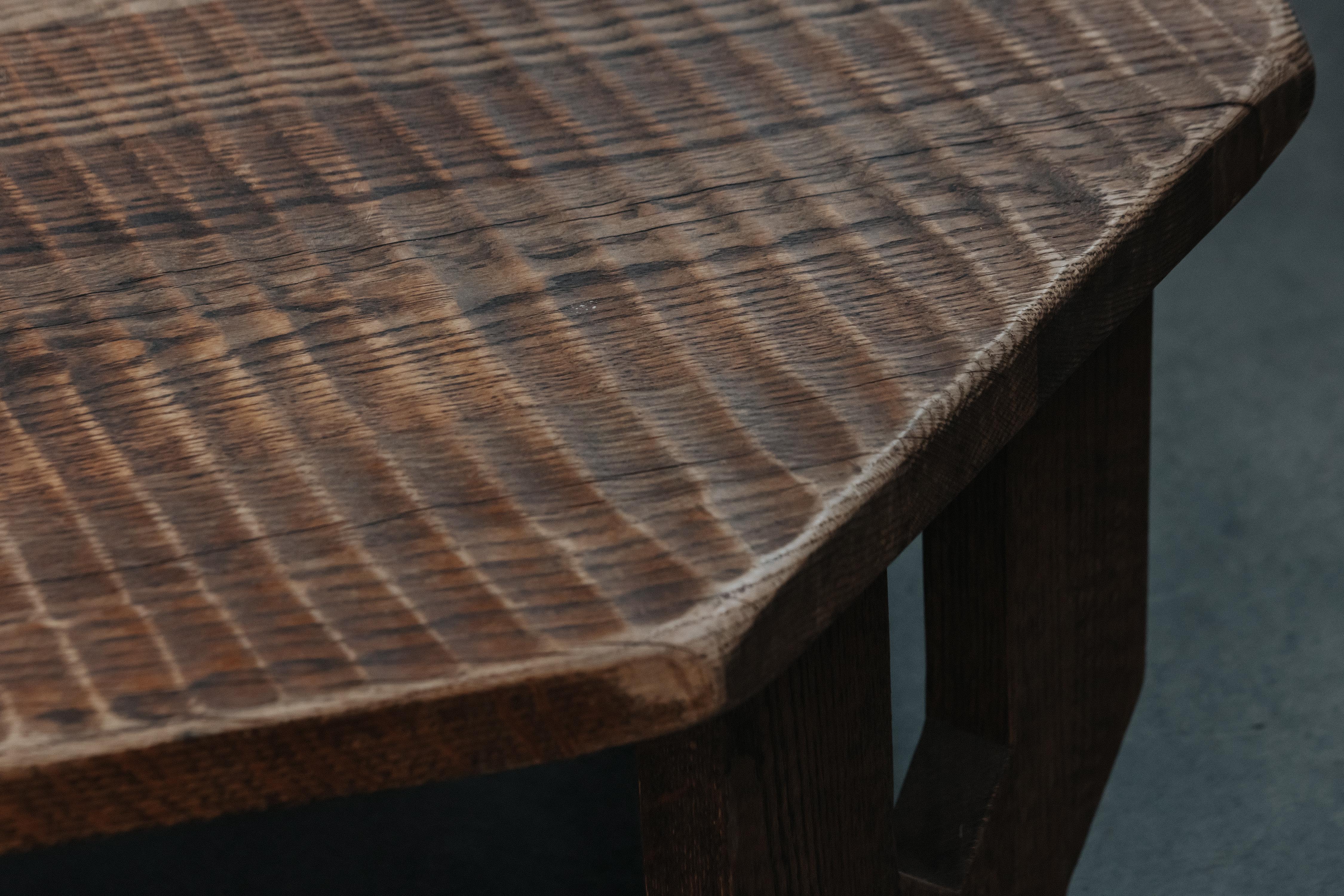 octagon wood coffee table