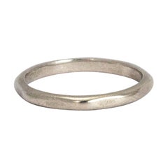 Vintage Octagonal Platinum Wedding Band