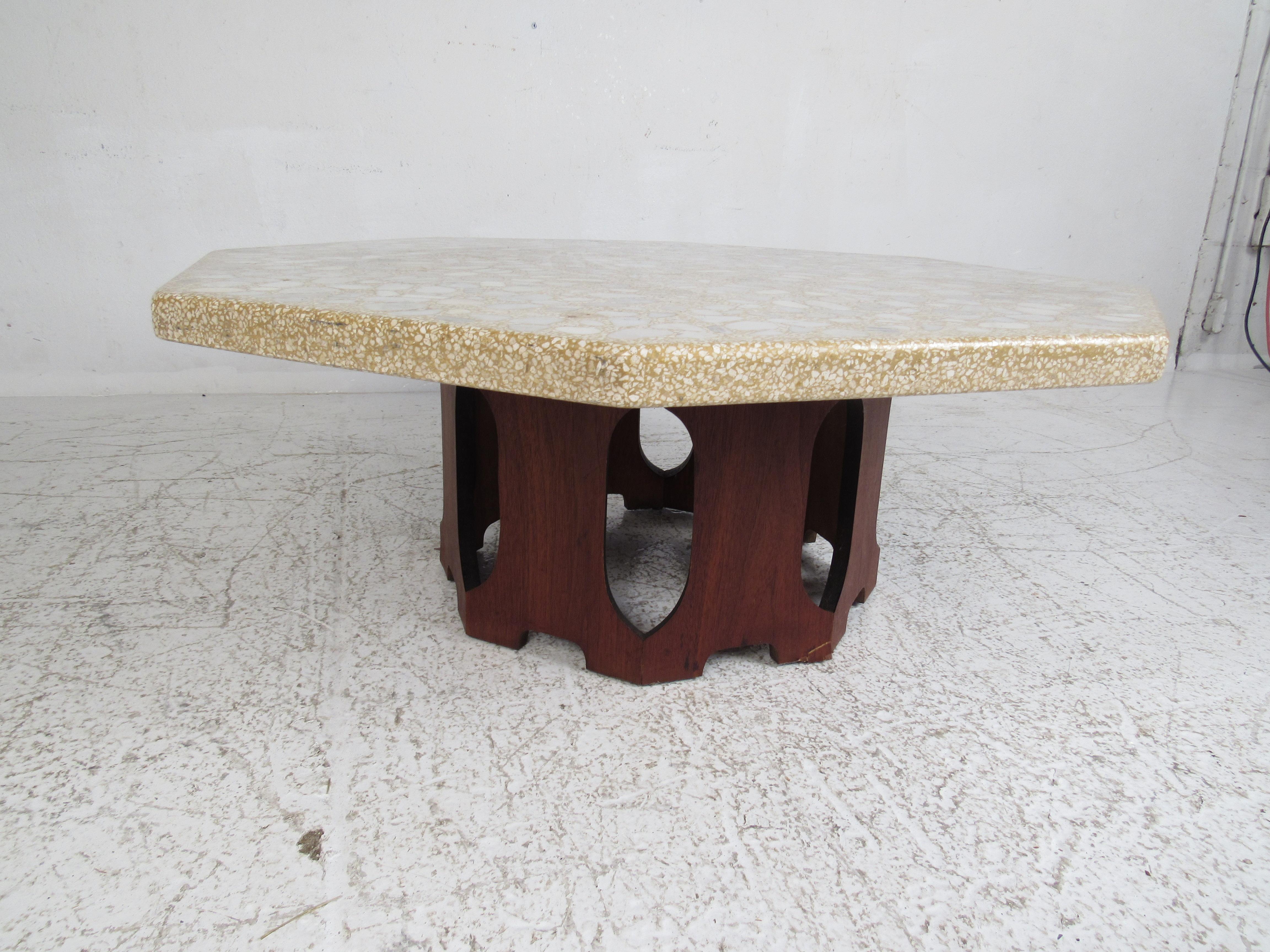 vintage stone coffee table