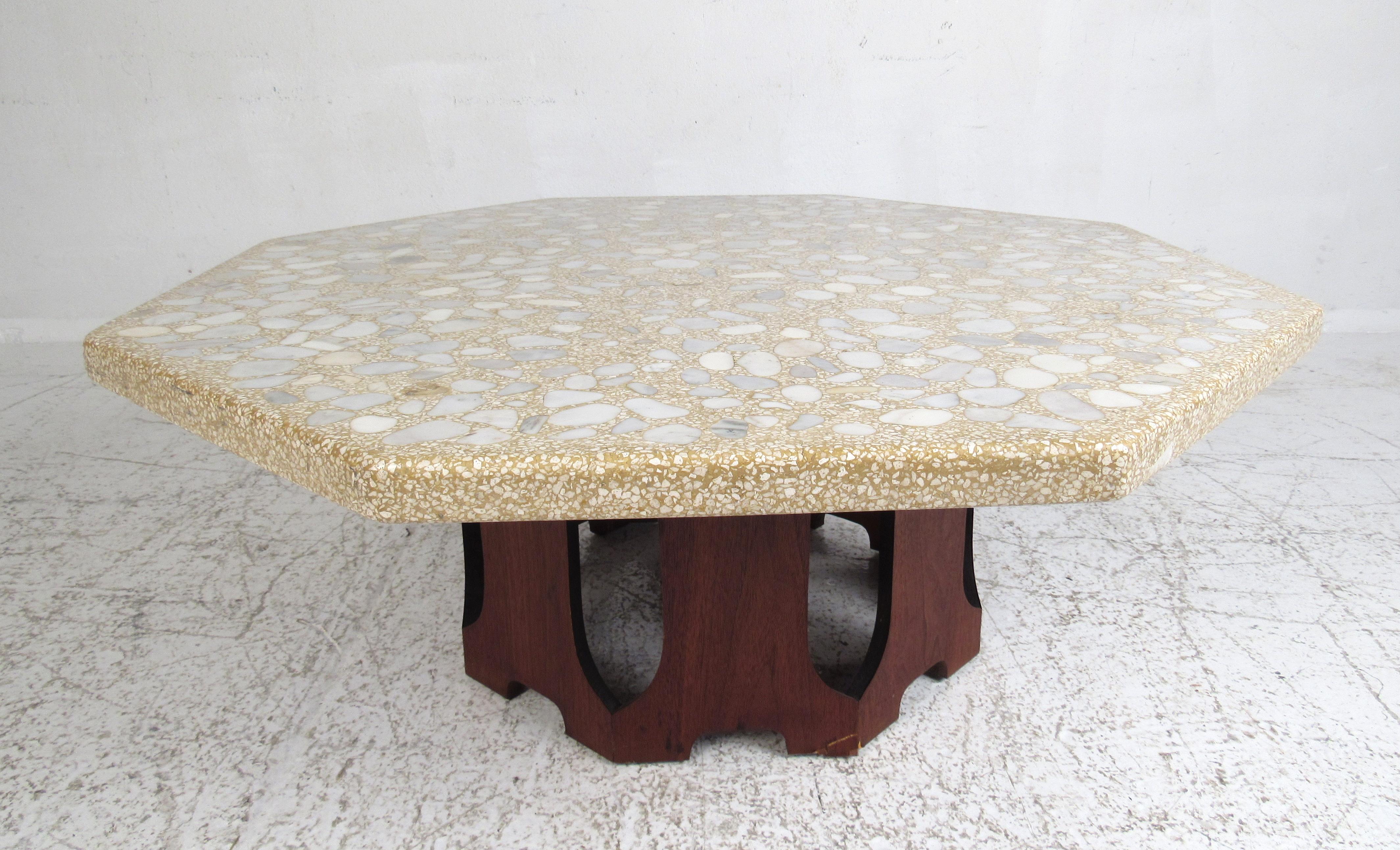 large stone coffee table