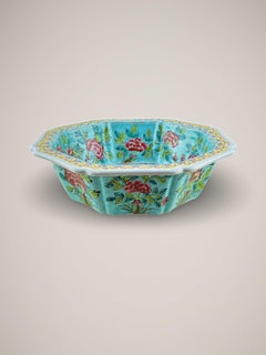 Vintage Octagonal Straits Chinese Style Bowl
