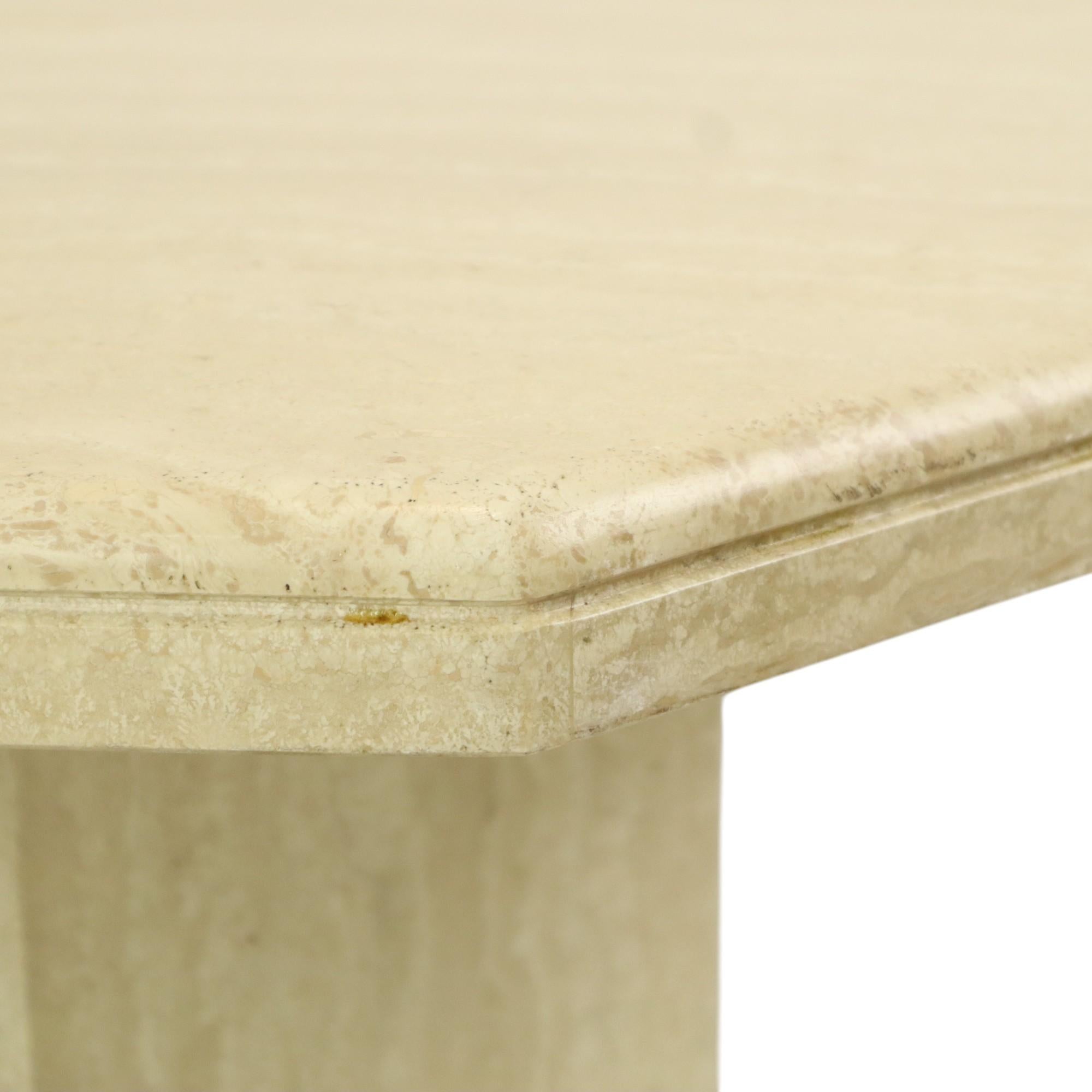 Table basse octogonale italienne design des années 70 en vente 4