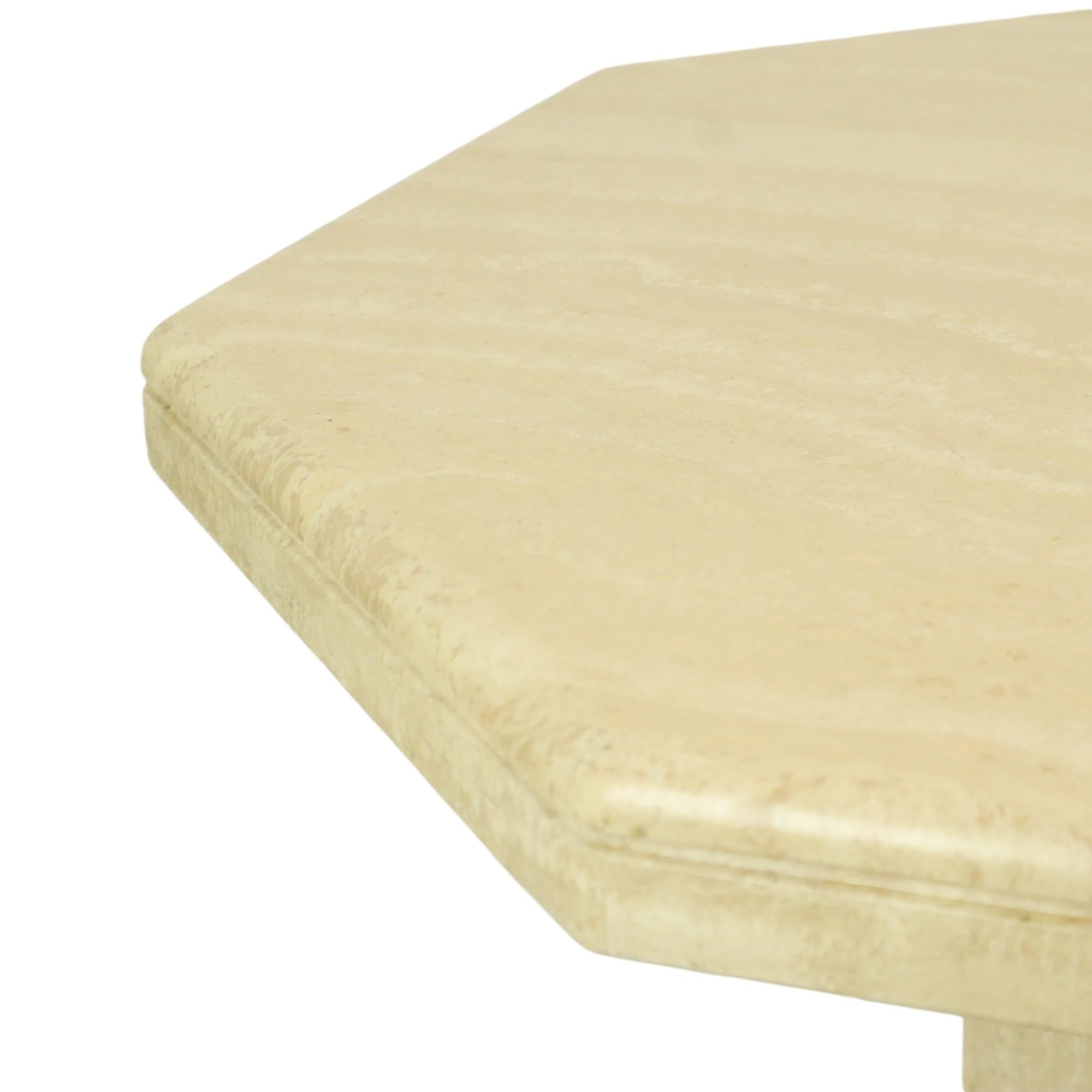 Table basse octogonale italienne design des années 70 en vente 5