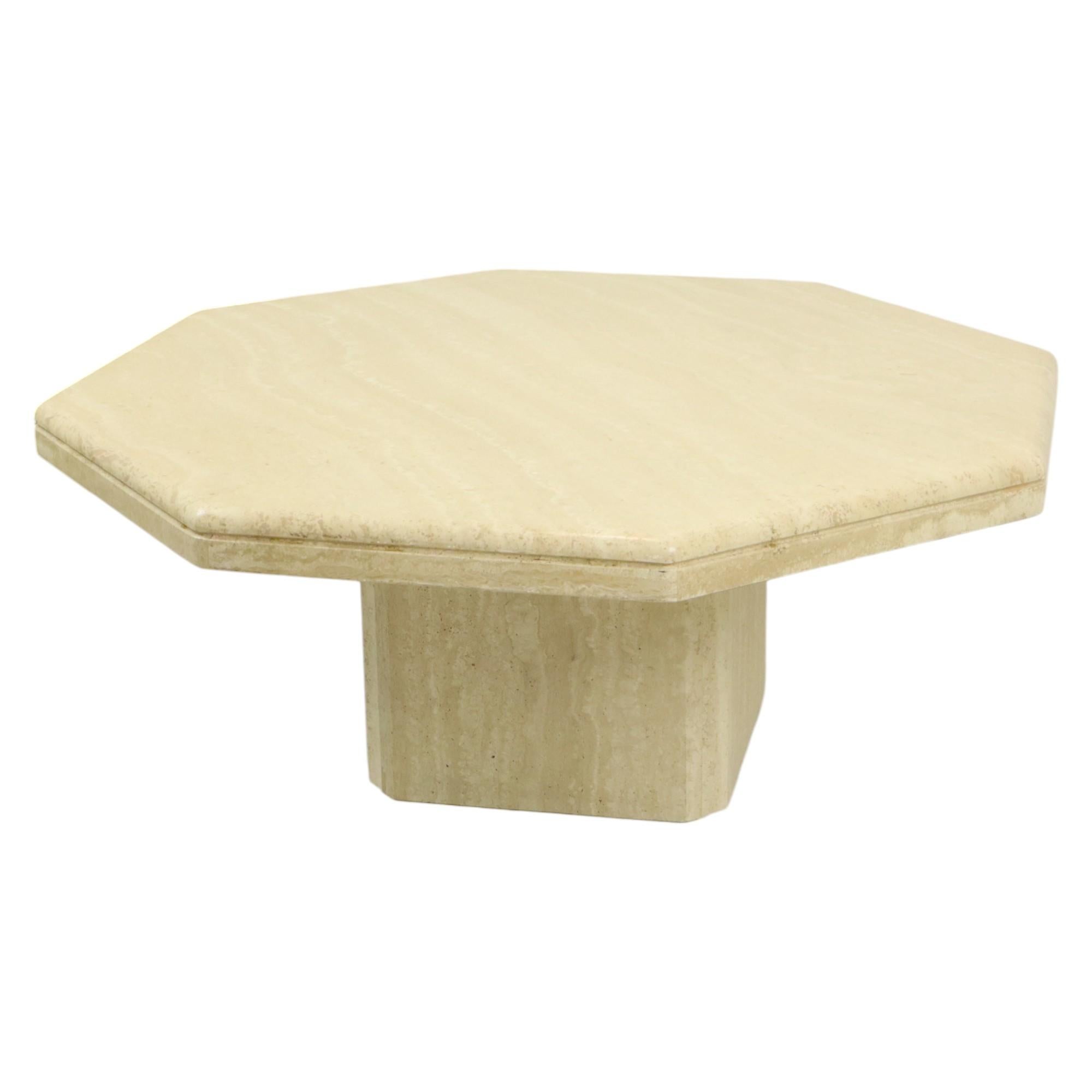 Table basse octogonale italienne design des années 70 en vente 10