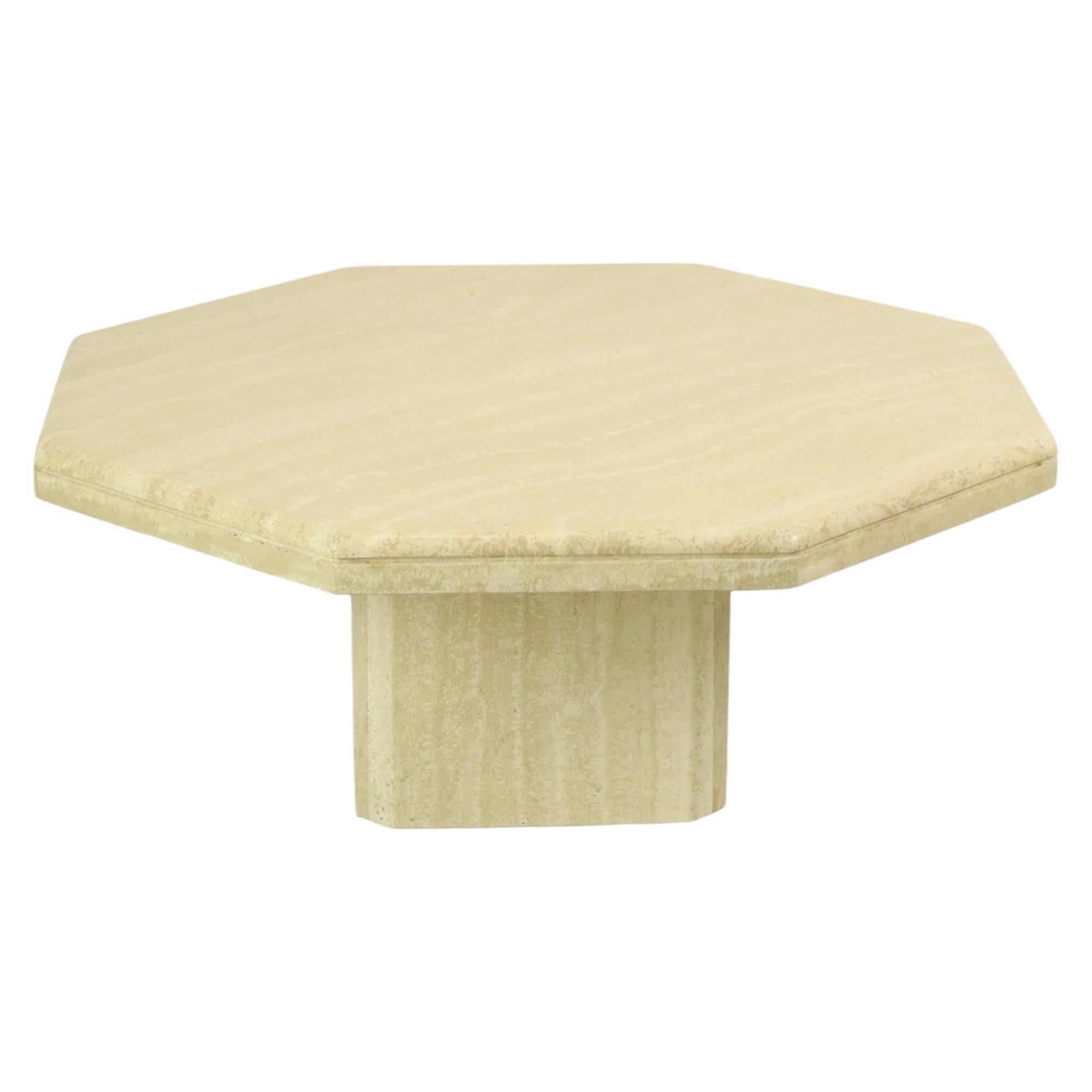 Table basse octogonale italienne design des années 70 en vente 1