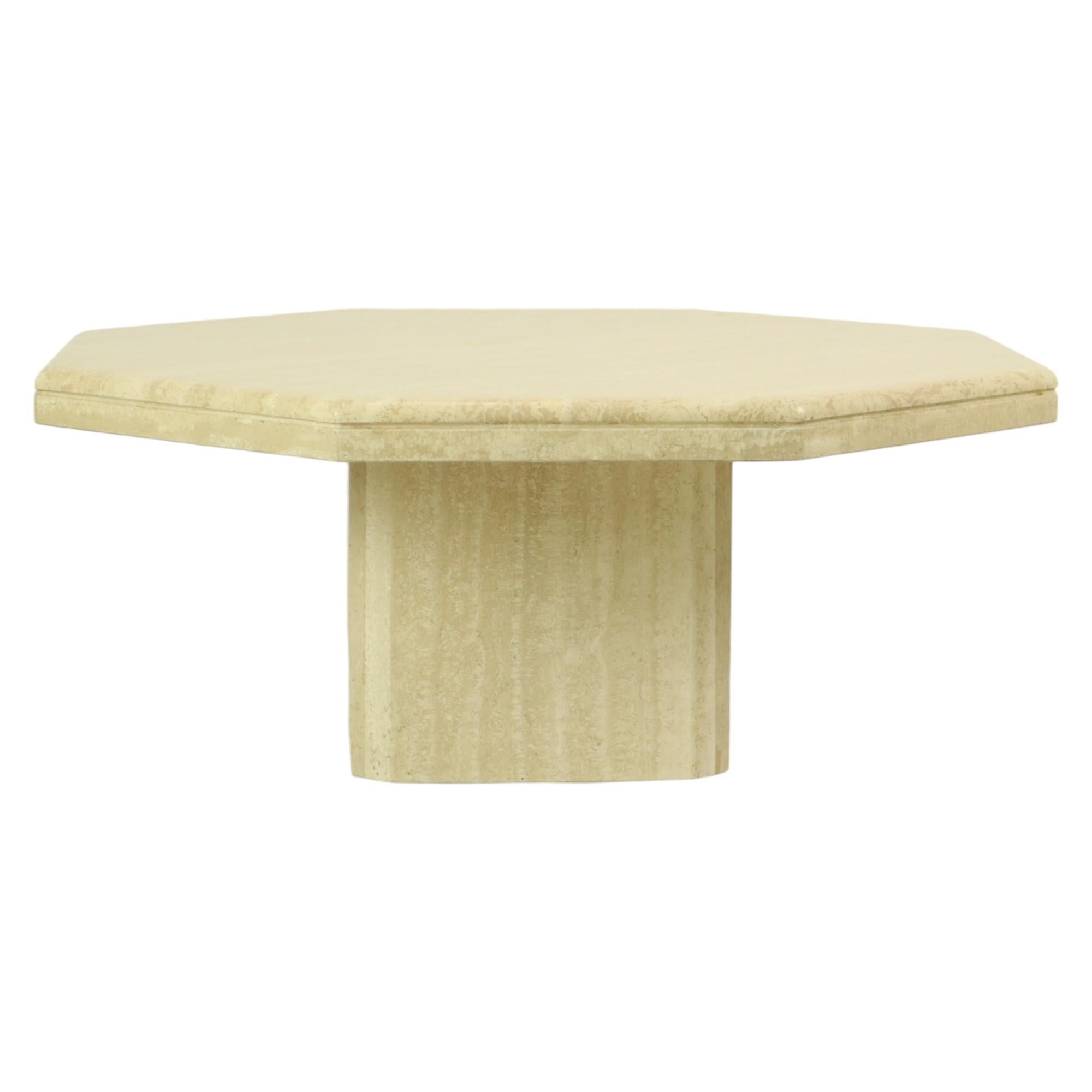 Table basse octogonale italienne design des années 70 en vente 2