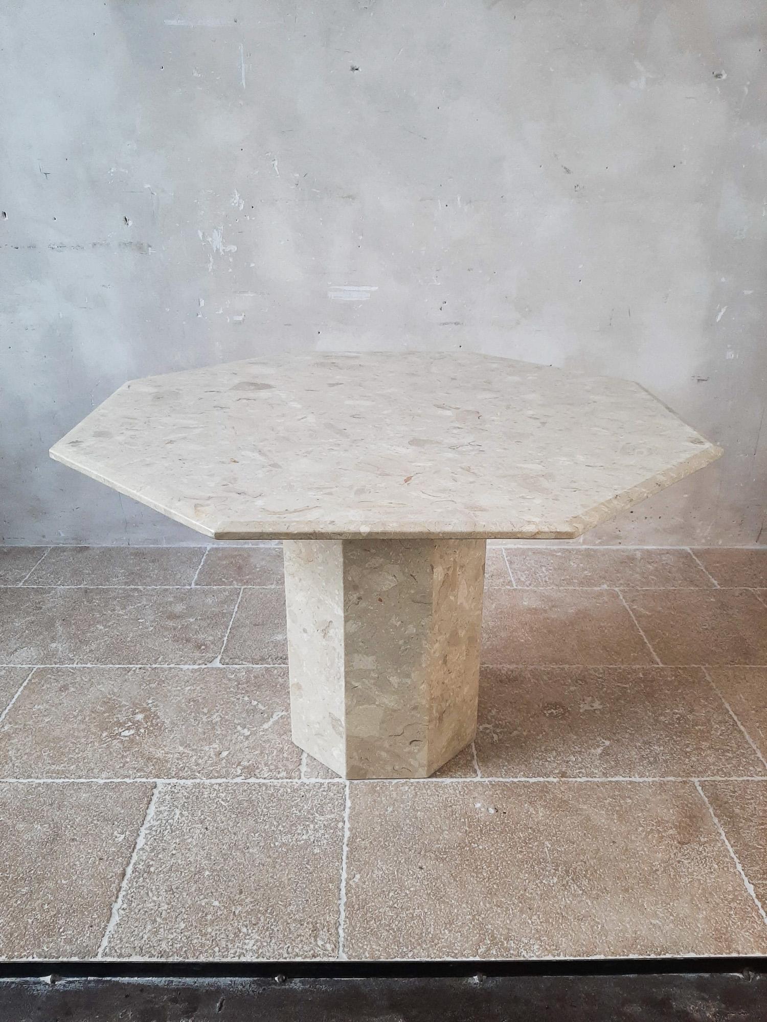 travertine top dining table