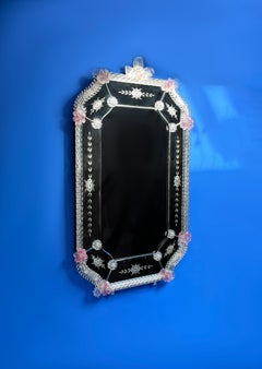 Large Rococo Style Venetian Glass Wall Mirror