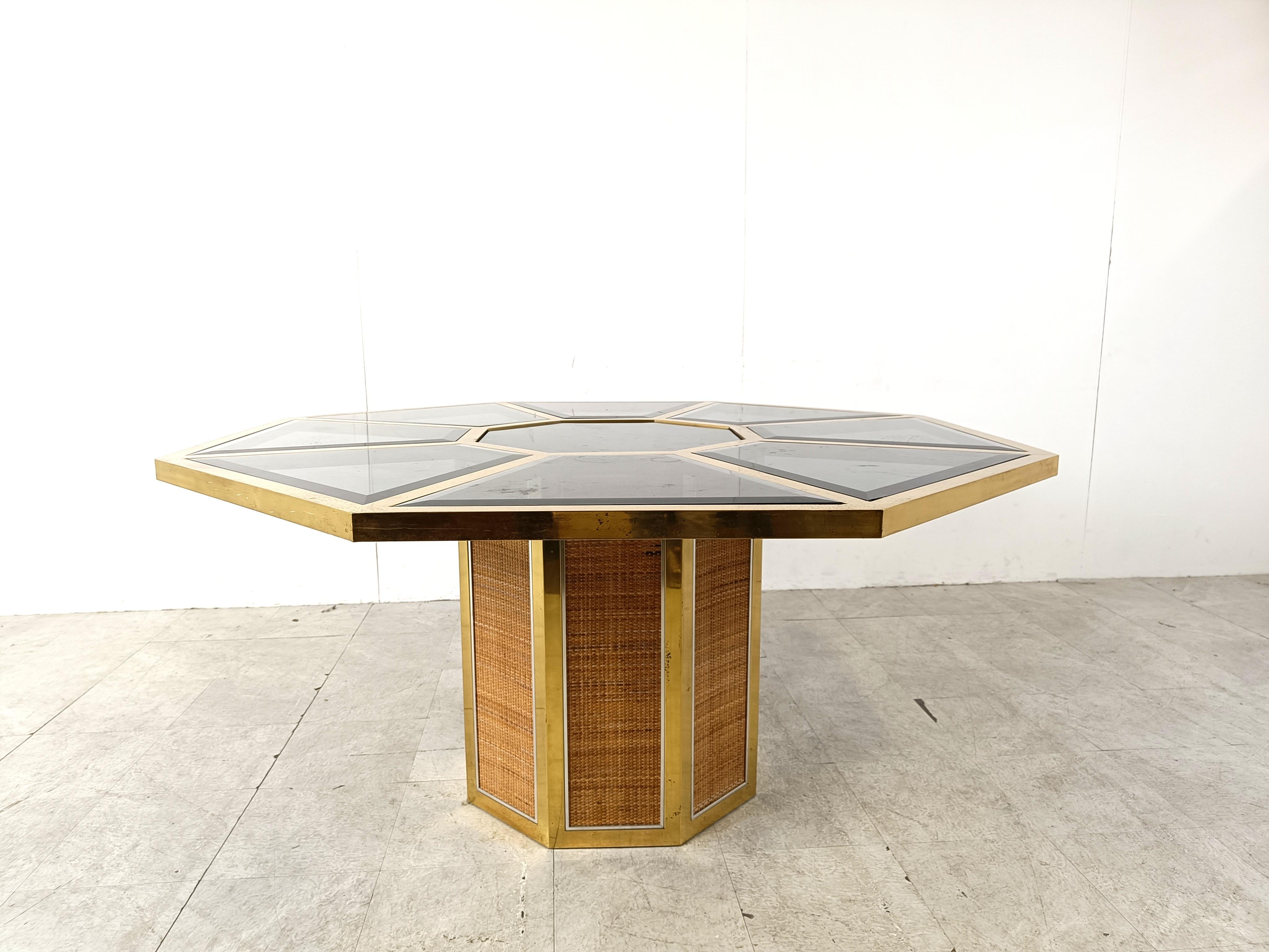 Vintage octogonal dining table by Romeo Rega, 1970 In Good Condition For Sale In HEVERLEE, BE