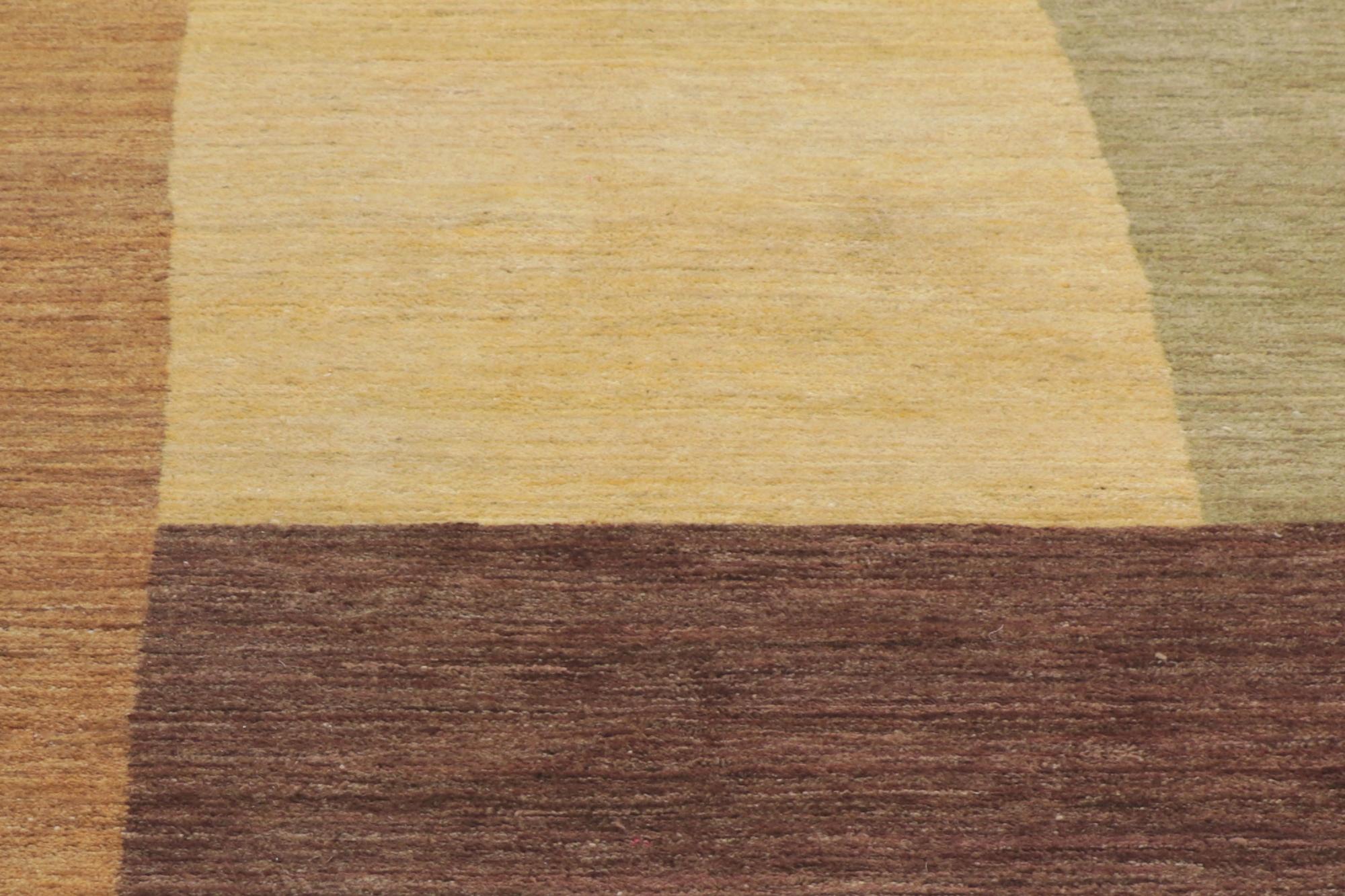 Tibetischer Odegard Carpet aus den 1980er Jahren im modernen kubistischen Bauhaus-Stil (Handgeknüpft) im Angebot