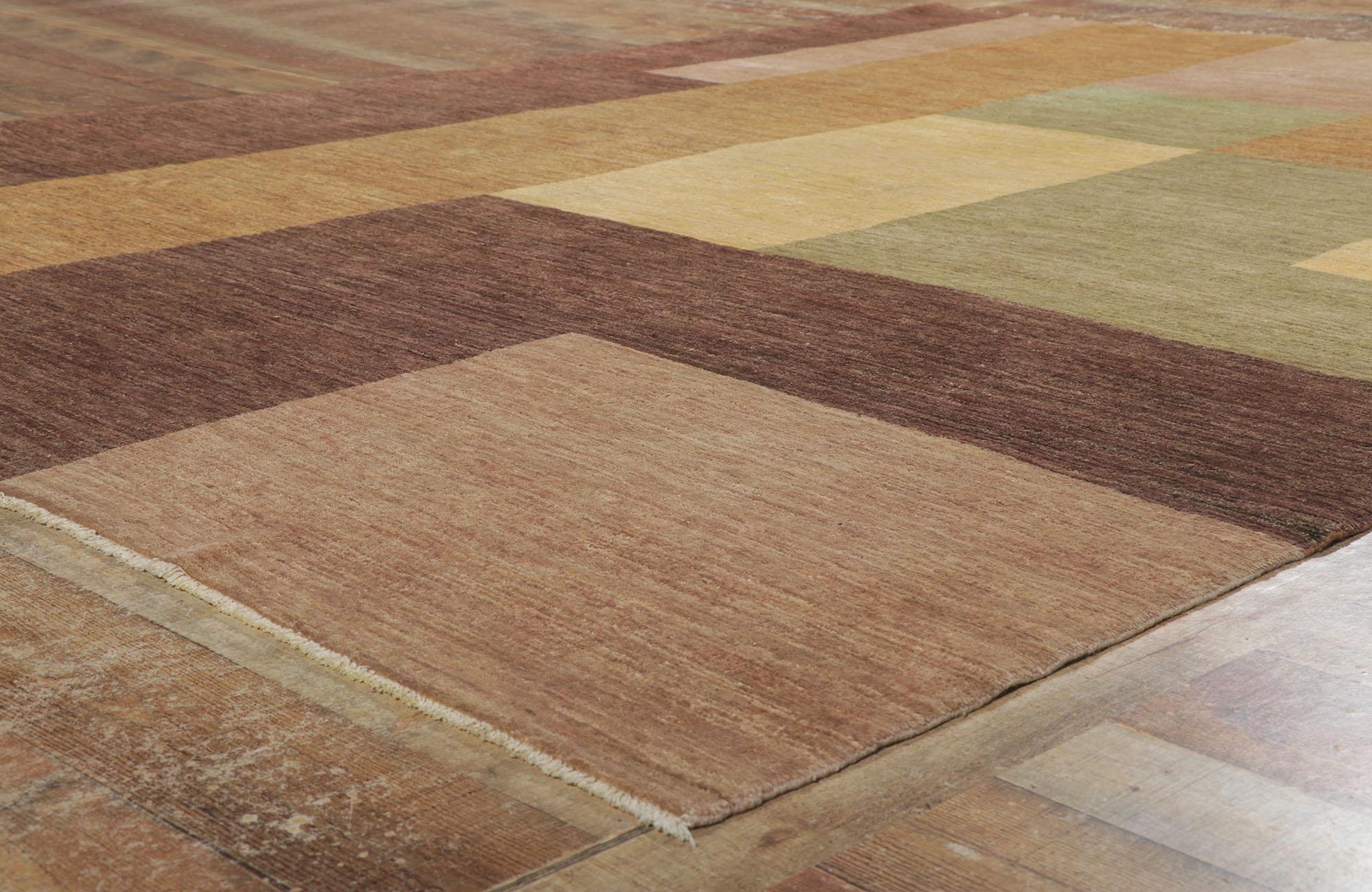 Tibetischer Odegard Carpet aus den 1980er Jahren im modernen kubistischen Bauhaus-Stil (20. Jahrhundert) im Angebot