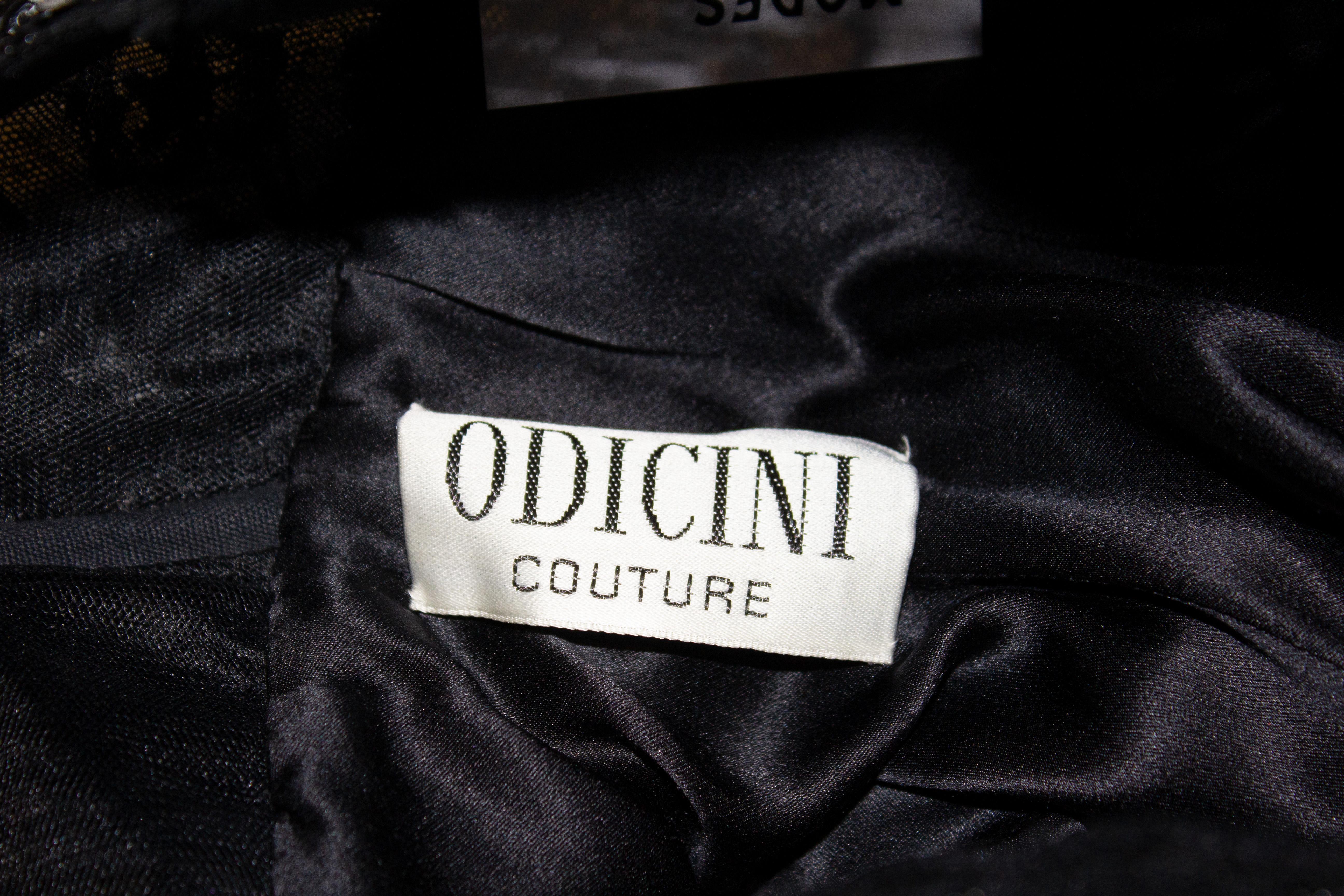 Odicini im Vintage-Stil  Couture-Cocktailkleid Damen im Angebot