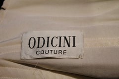 Vintage Odicini Couture Silk Black Silk Cocktail Dress