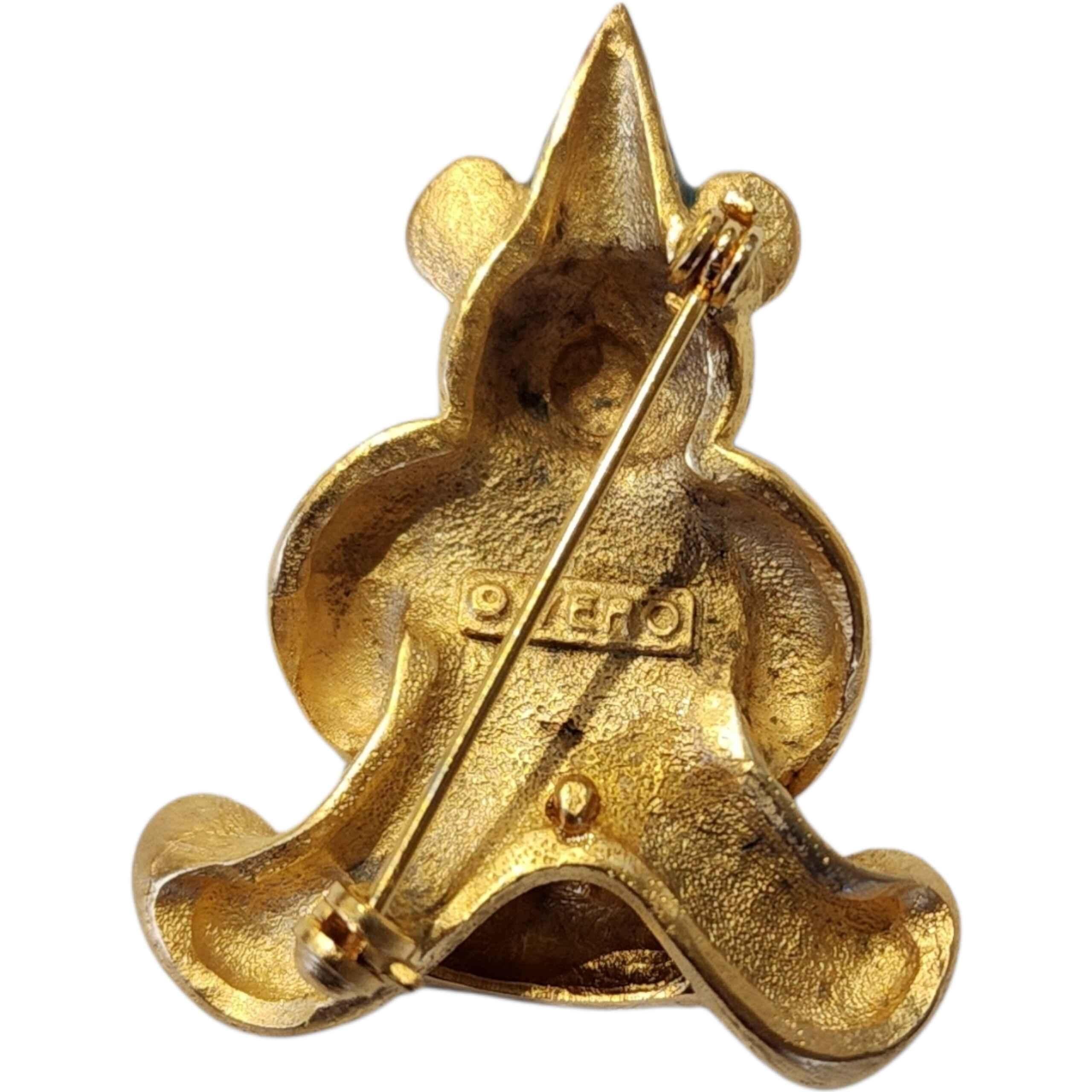 Vintage VERO Emaille Geburtstag Bär Brosche 100th Celebration Cake Pin (Retro) im Angebot