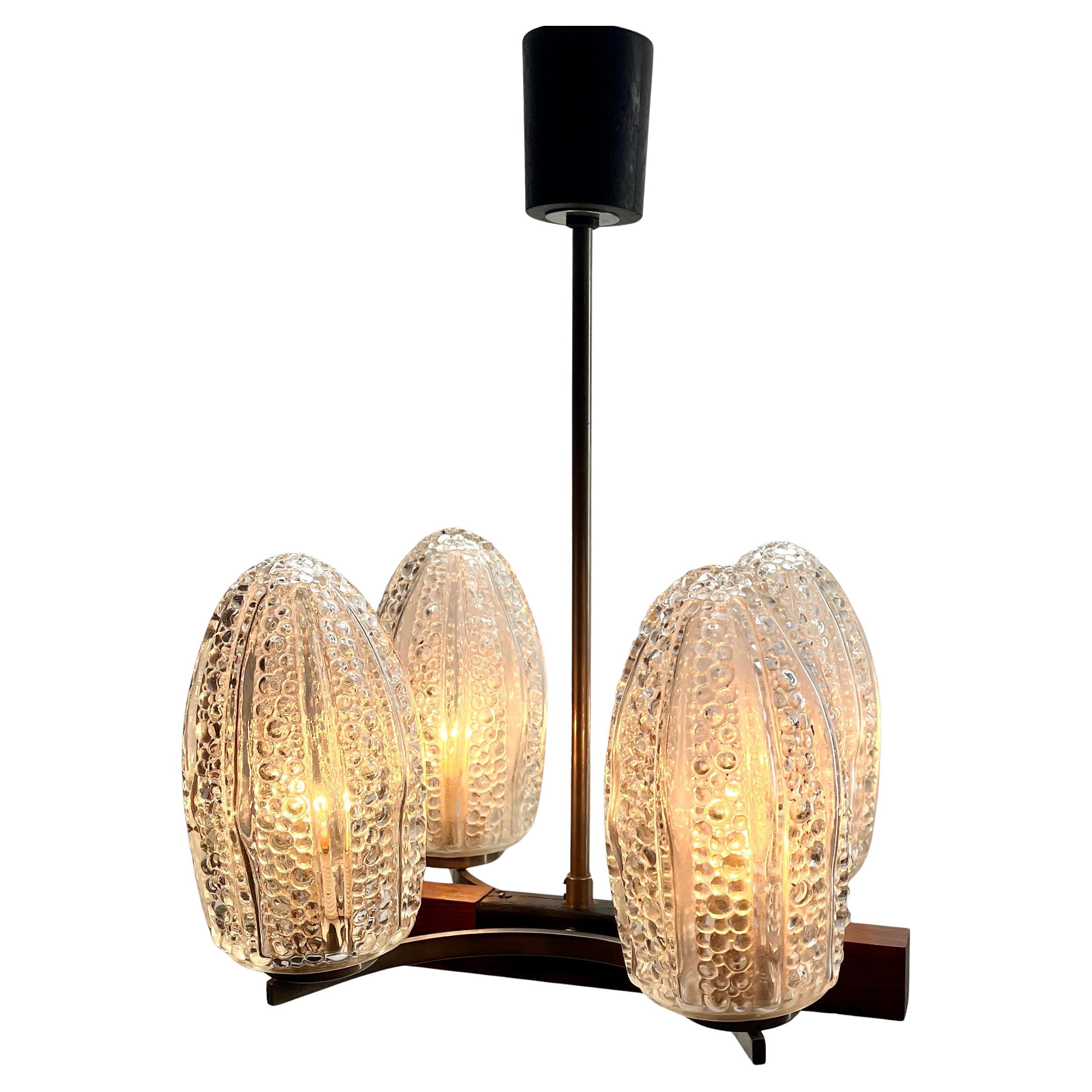 Lampada lampadario vintage a 4 bracci nello stile di Stilnovo, Italia, anni '60 in vendita 5