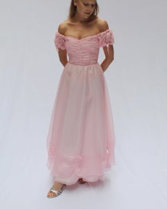 Vintage Off-the-Shoulder Tulle Princess Dress