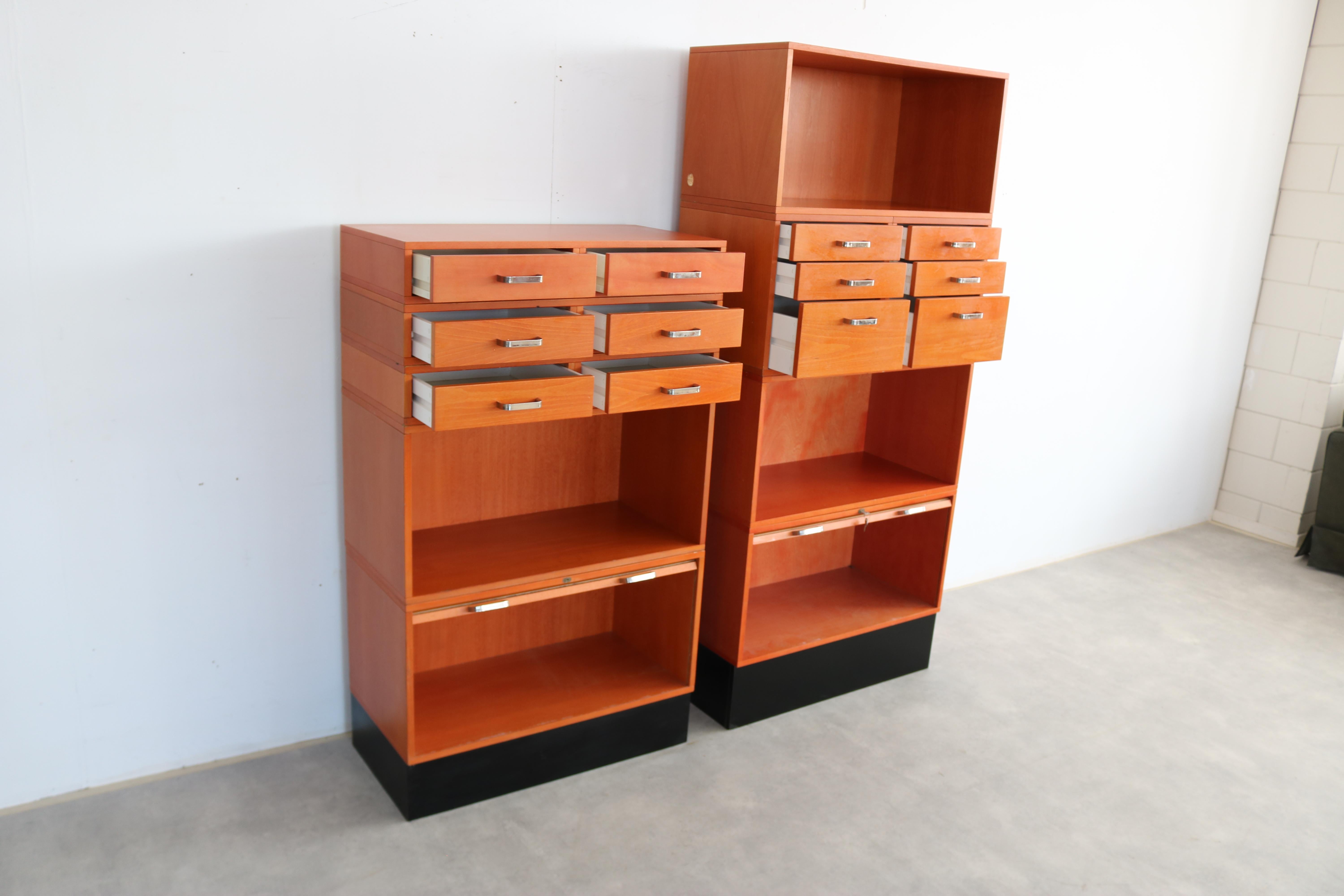 vintage office cabinet  filing cabinet  modular  Swedish For Sale 5