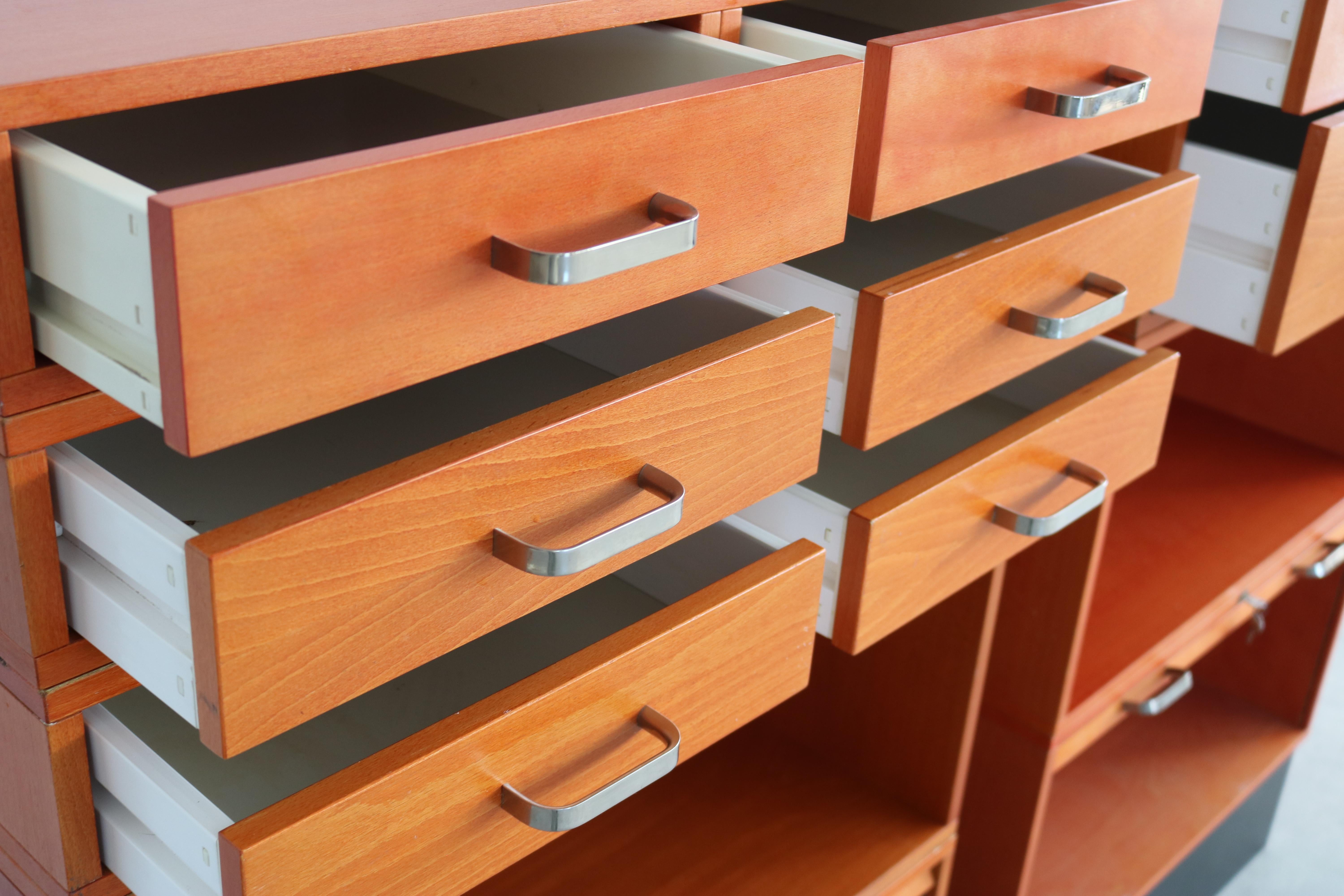 vintage office cabinet  filing cabinet  modular  Swedish For Sale 6